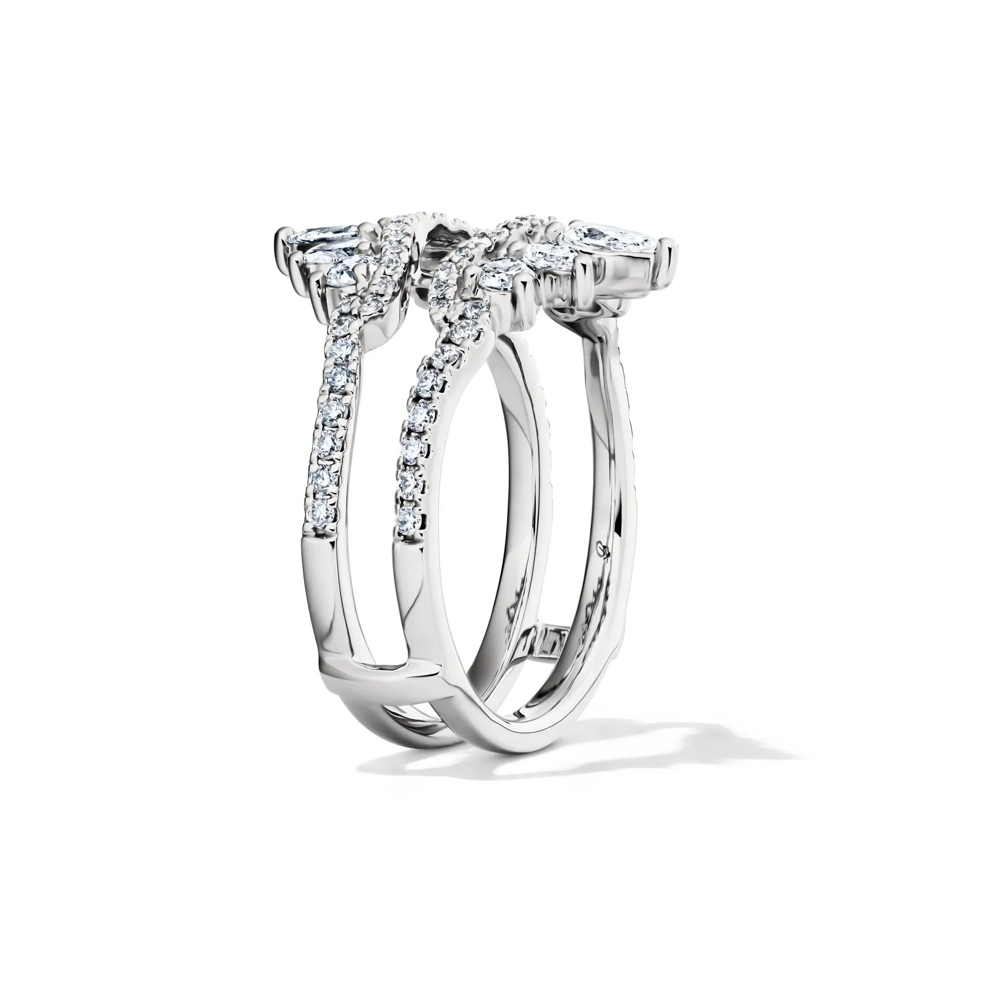 1 CT. Tw. Lab Grown Diamond Ring Insert 14K White Gold Size 7.5 5mm - Image 3