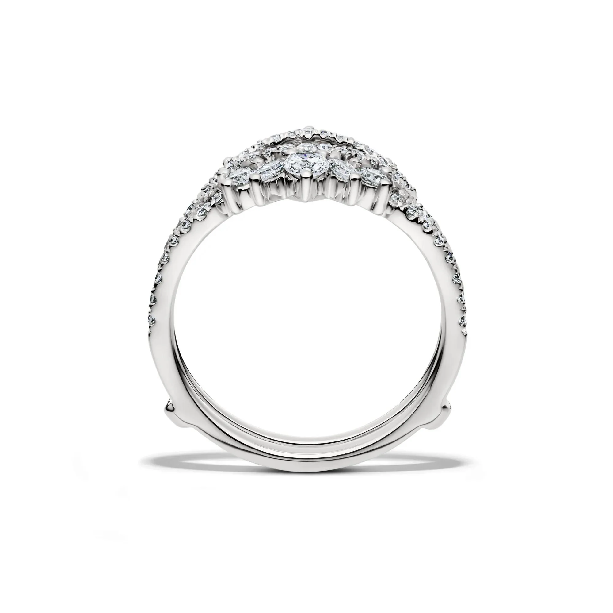 1 CT. Tw. Lab Grown Diamond Ring Insert 14K White Gold Size 8 5mm - Image 2