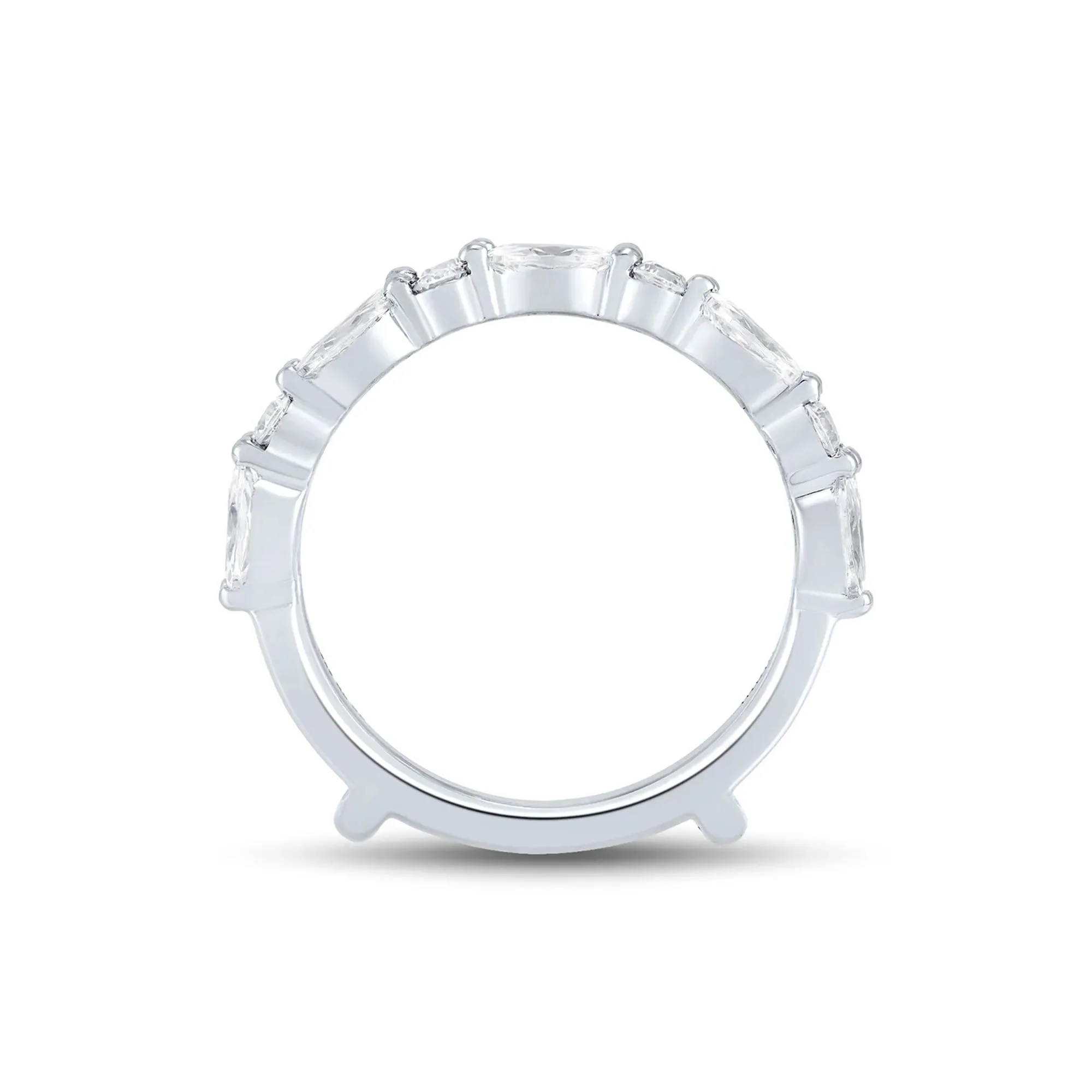 1/4 CT. Tw. Lab Grown Diamond Insert 14K White Gold (1-) Ring Round Brilliant Cut Size 7.5 1mm - Image 2