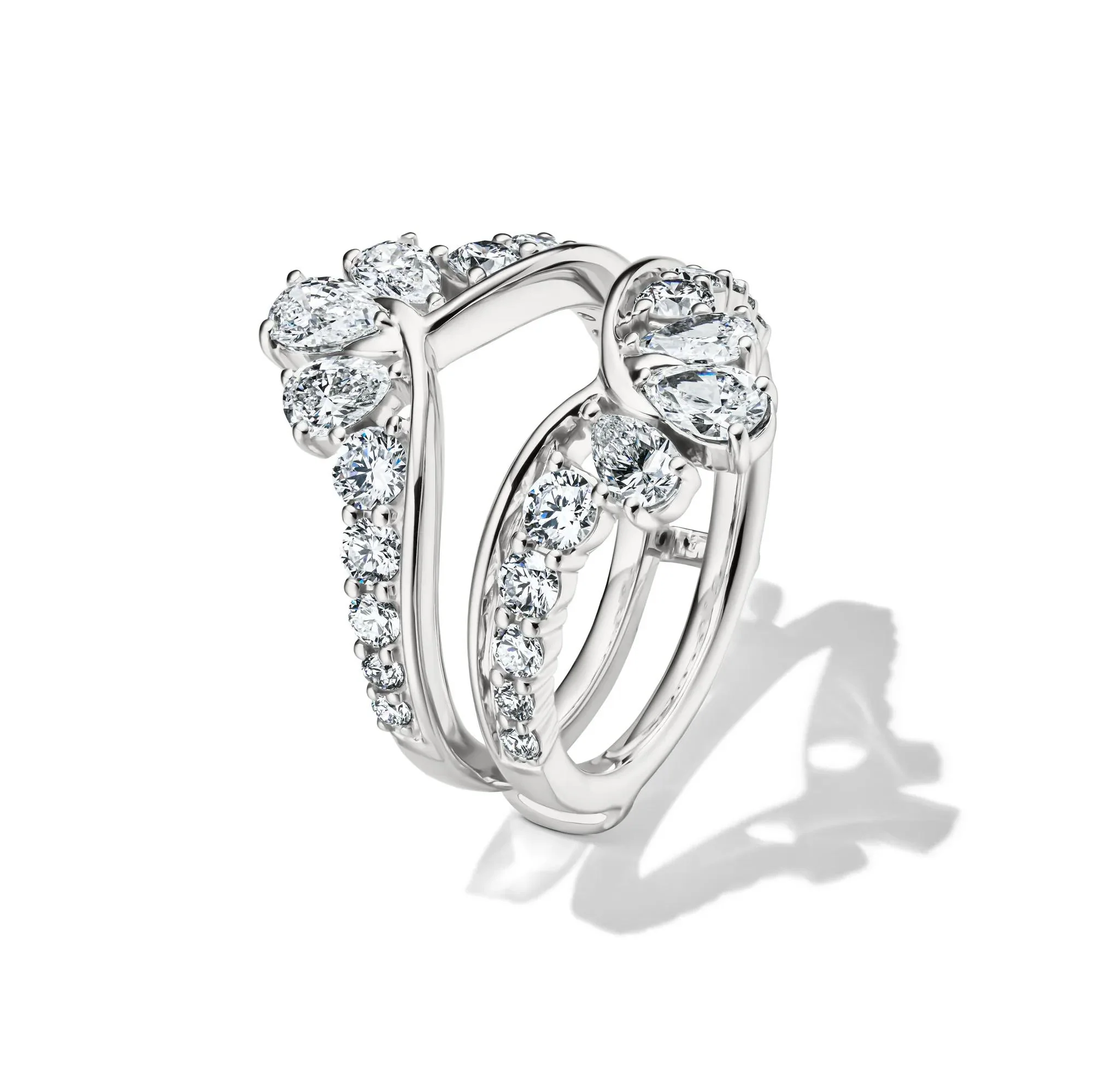 2 CT. Tw. Lab Grown Diamond Insert 14K White Gold Ring Round Brilliant Cut Size 7.5 1mm - Image 4