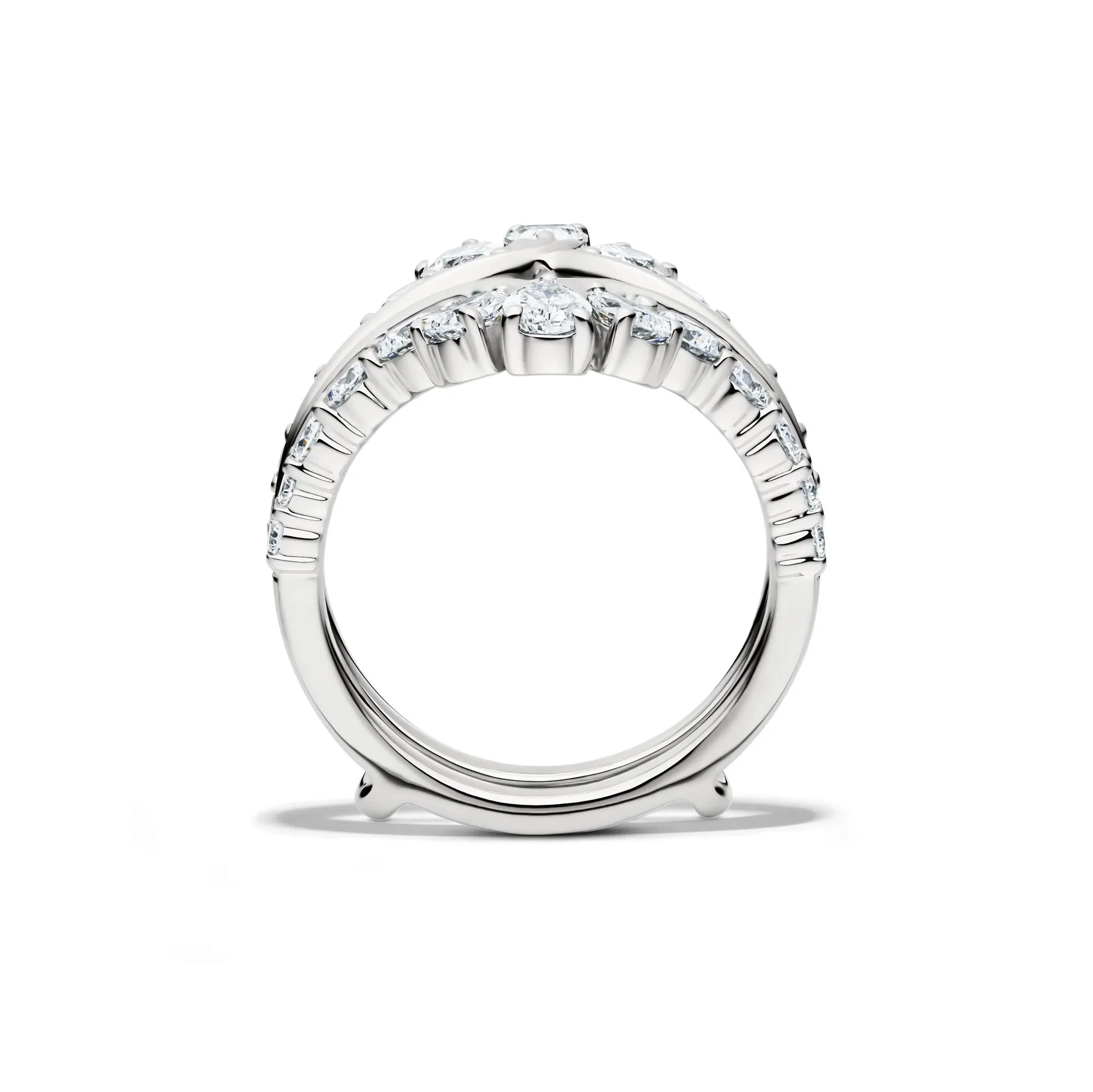 2 CT. Tw. Lab Grown Diamond Insert 14K White Gold Ring Round Brilliant Cut Size 9 1mm - Image 2