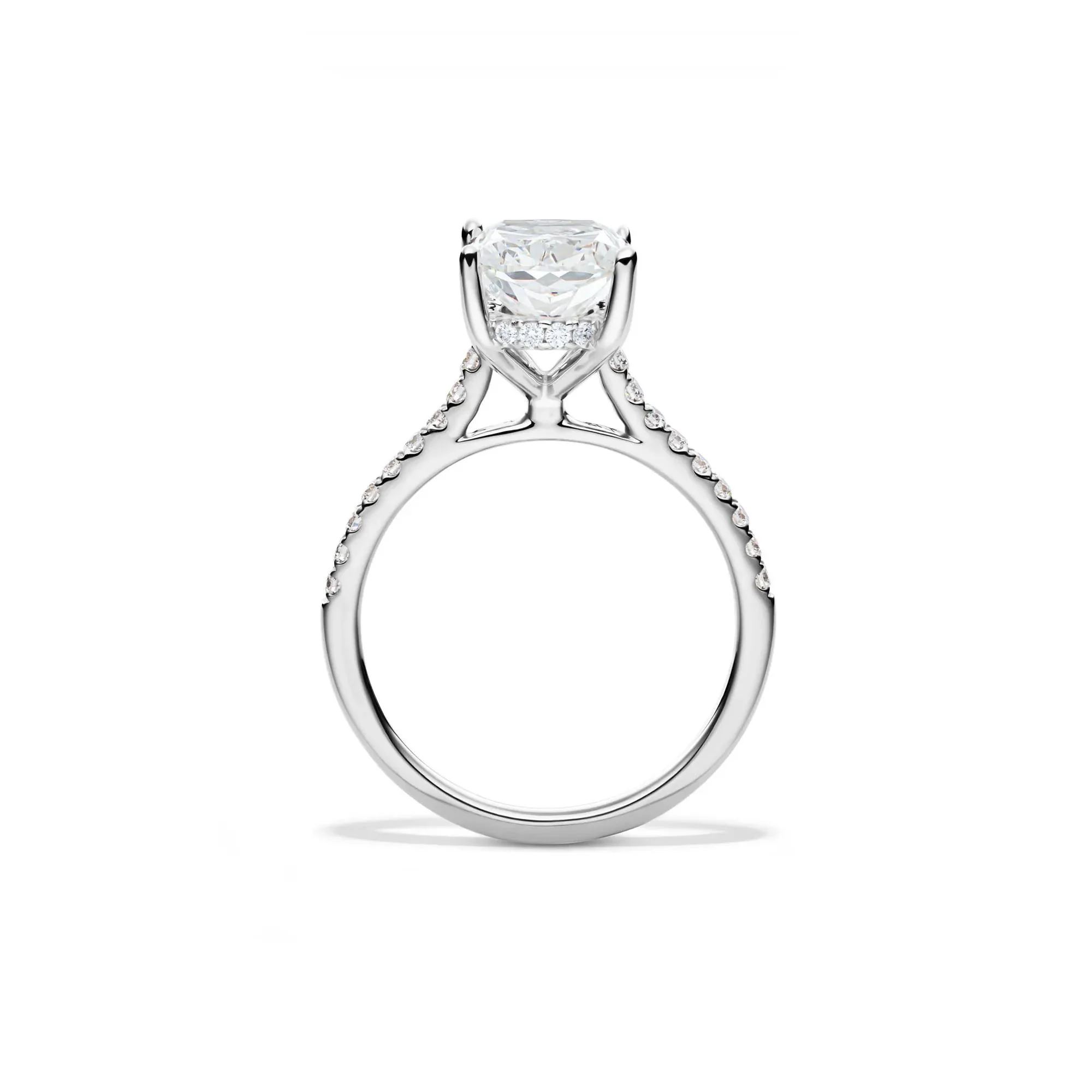 Lab Grown Diamond Wedding Set 14K White Gold (3 ½ CT. Tw.) Ring Size 6.5 - Image 2