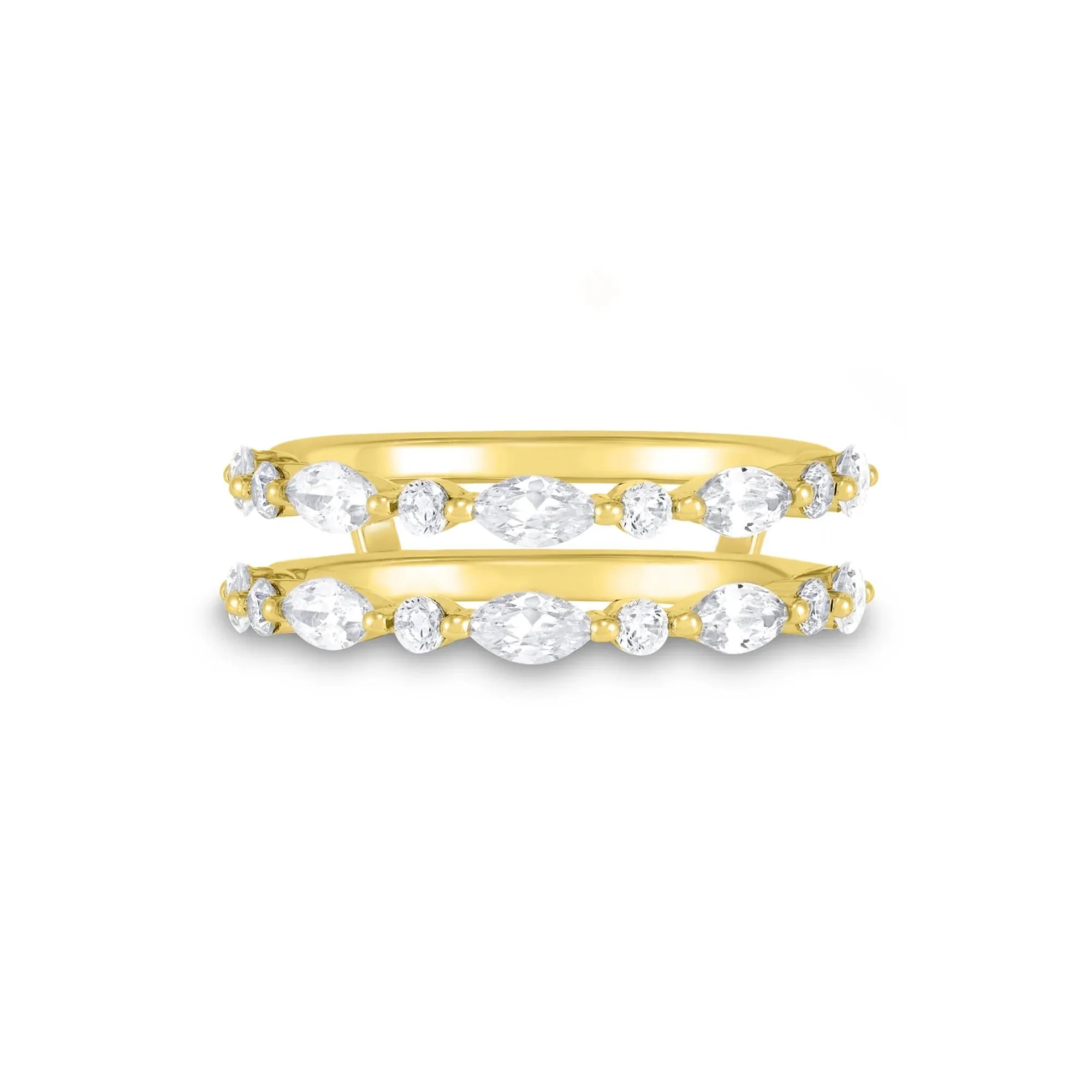 1/4 CT. Tw. Lab Grown Diamond Ring Insert 14K Yellow Gold Round Brilliant Cut Size 5 1mm