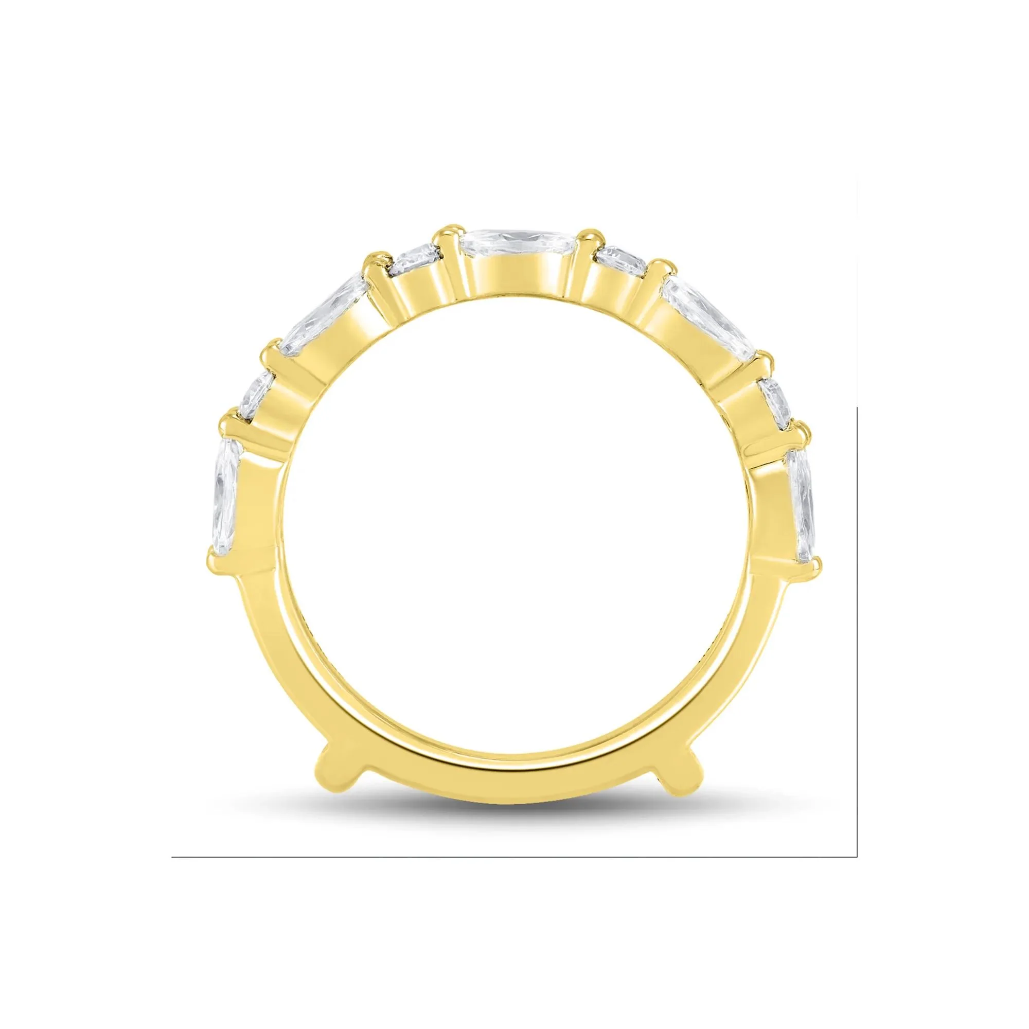 1/4 CT. Tw. Lab Grown Diamond Ring Insert 14K Yellow Gold Round Brilliant Cut Size 5 1mm - Image 2