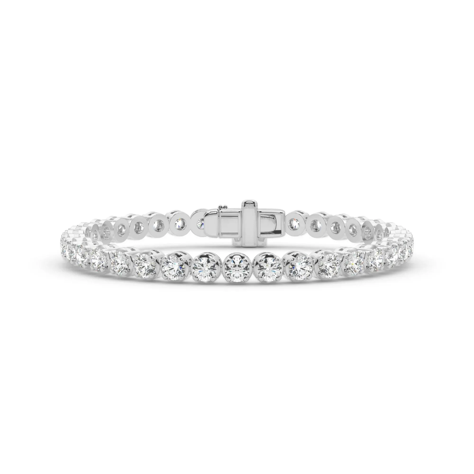 9 CT. Tw. Lab Grown Diamond Tennis Bracelet 14K White Gold Size 2.00mm