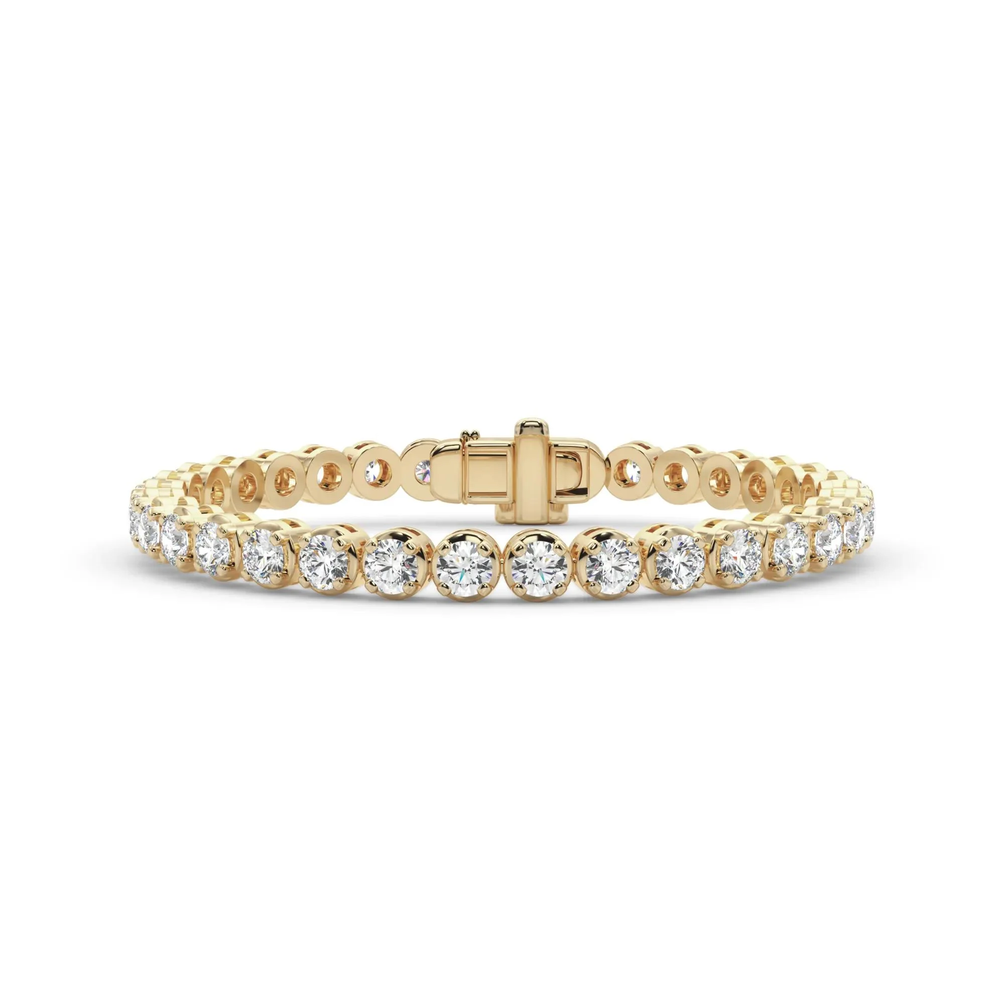 10 3/8 CT. Tw. Lab Grown Diamond Tennis Bracelet 14K Yellow Gold Size 2.00mm