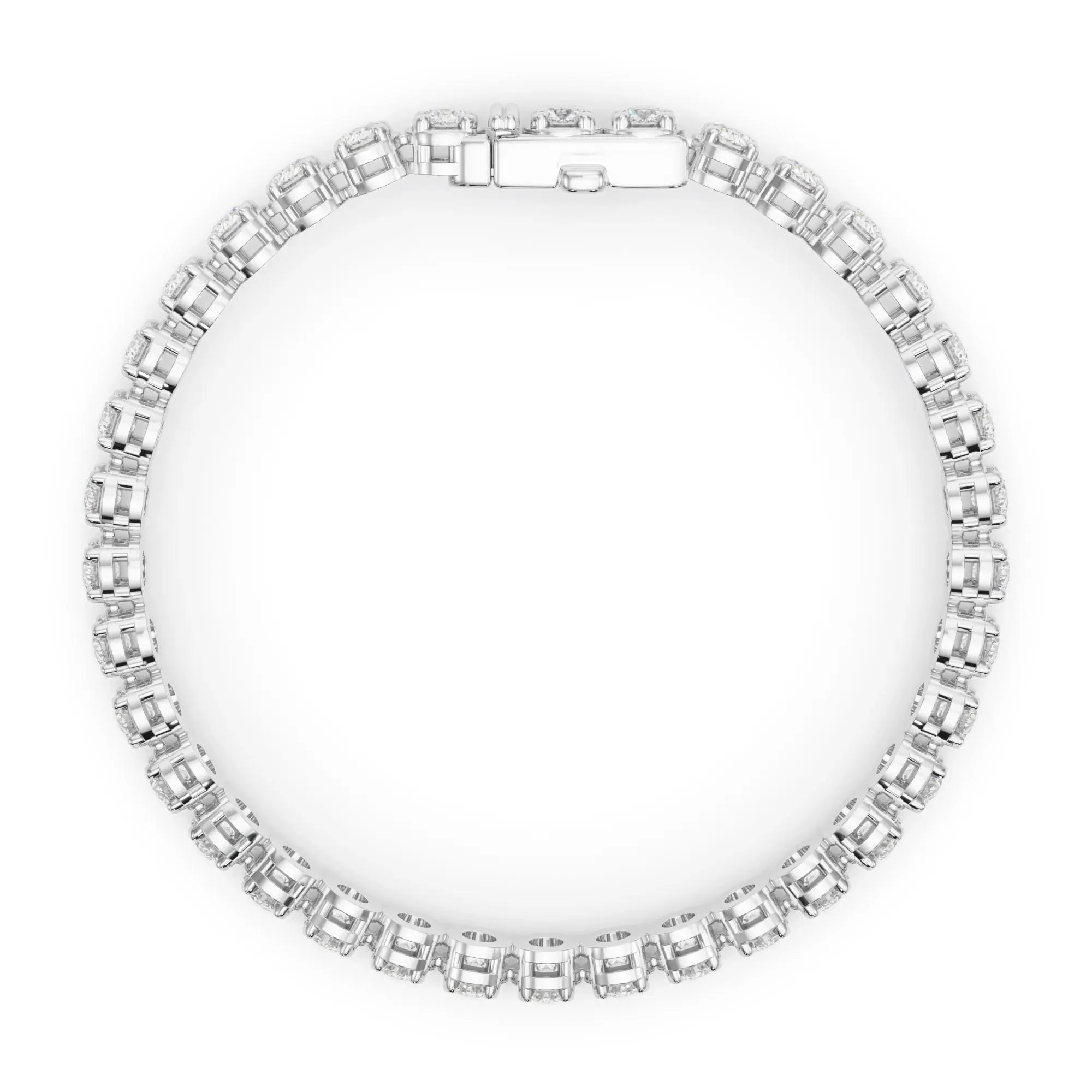 10 CT. Tw. Lab Grown Diamond Tennis Bracelet 14K White Gold Size 2.00mm - Image 2