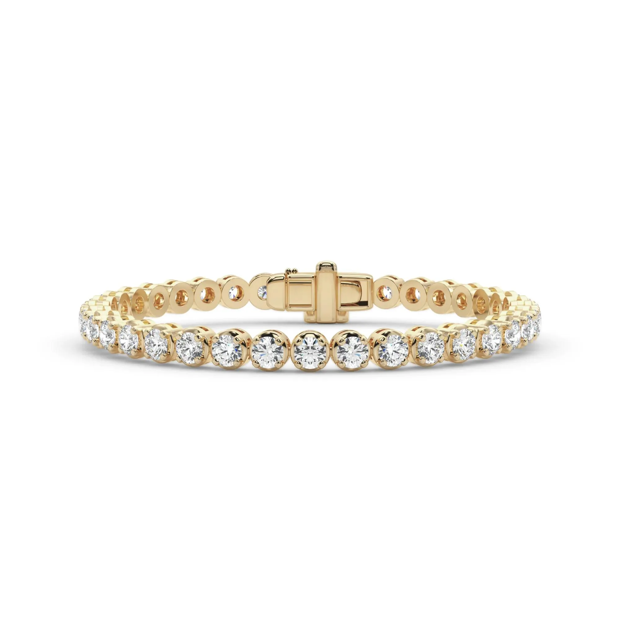 10 CT. Tw. Lab Grown Diamond Tennis Bracelet 14K Yellow Gold Size 2.00mm
