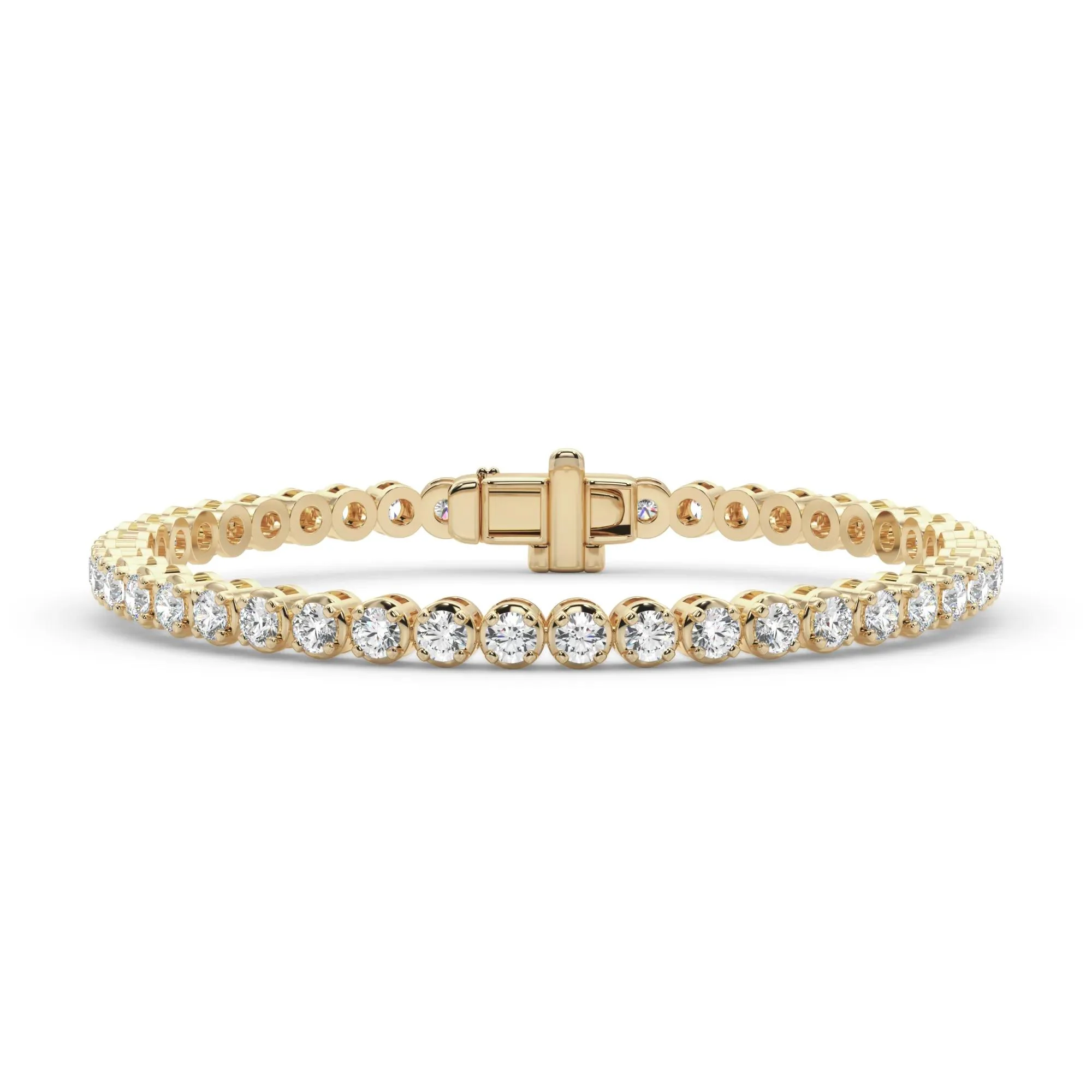 6 CT. Tw. Lab Grown Diamond Tennis Bracelet 14K Yellow Gold Size 2.00mm