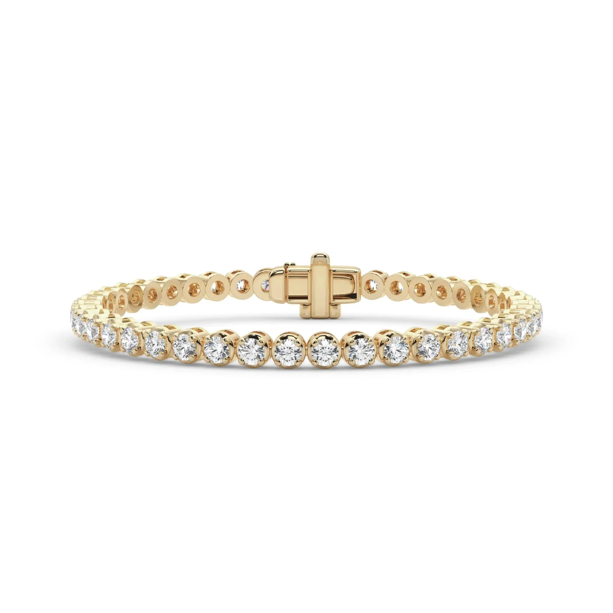 7 CT. Tw. Lab Grown Diamond Tennis Bracelet 14K Yellow Gold Size 2.00mm