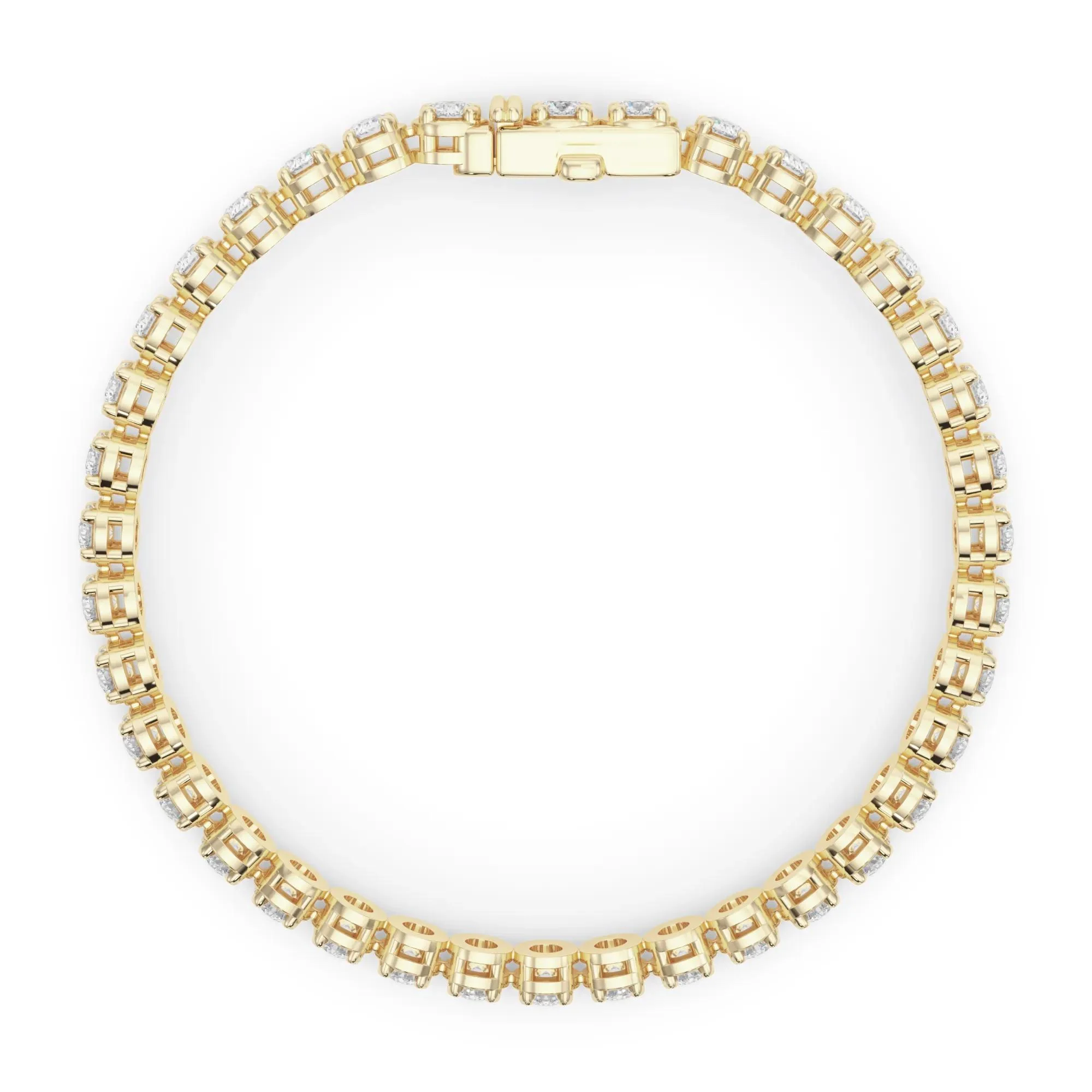 8 CT. Tw. Lab Grown Diamond Tennis Bracelet 14K Yellow Gold Size 2.00mm - Image 2