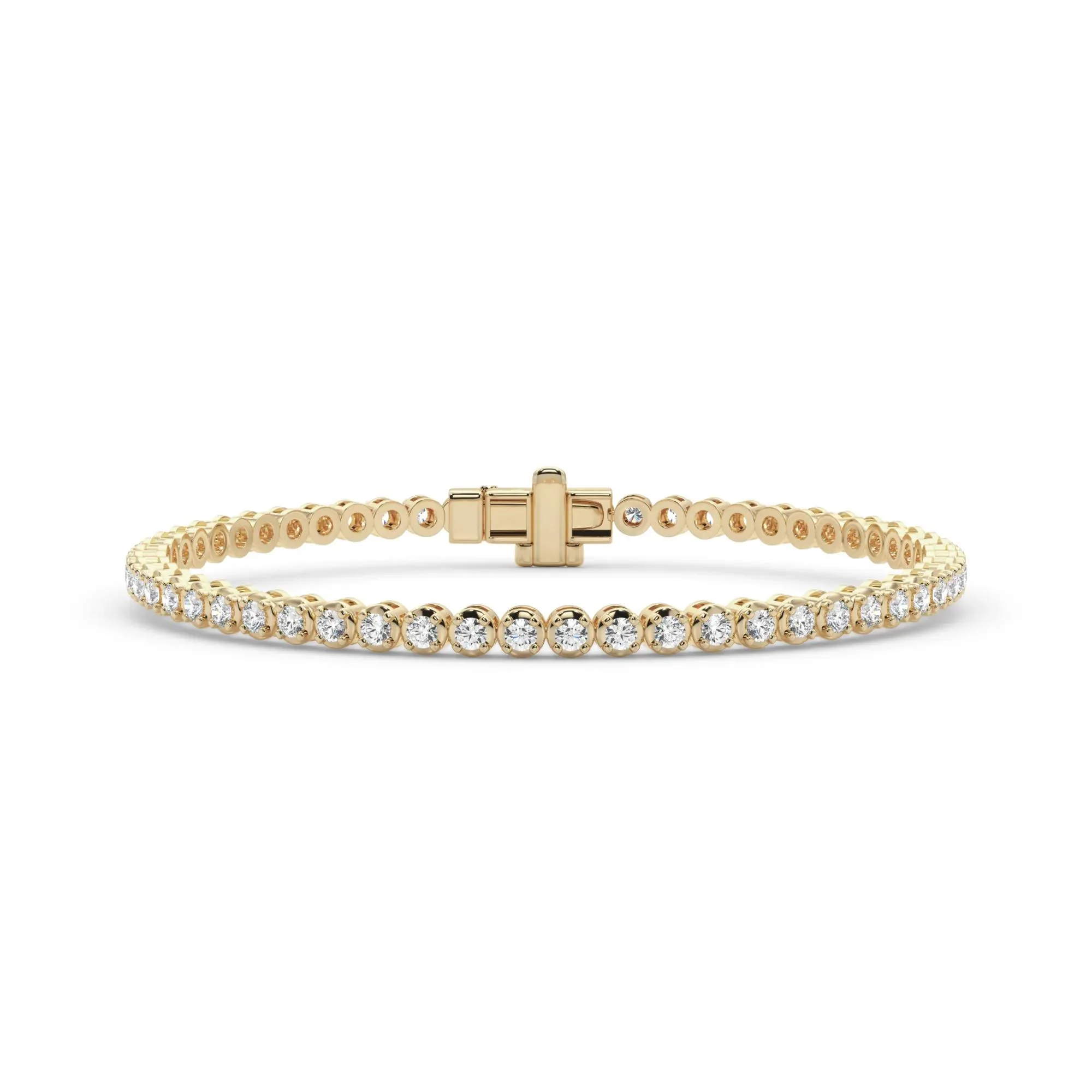 3 CT. Tw. Lab Grown Diamond Tennis Bracelet 14K Yellow Gold Size 2.00mm