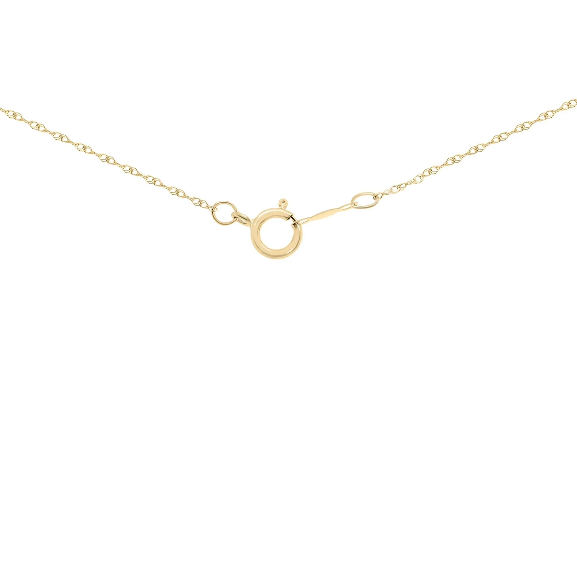 1/10 CT. Tw. Diamond Y Initial Pendant Necklace 10K Yellow Gold Size 18" - Image 3