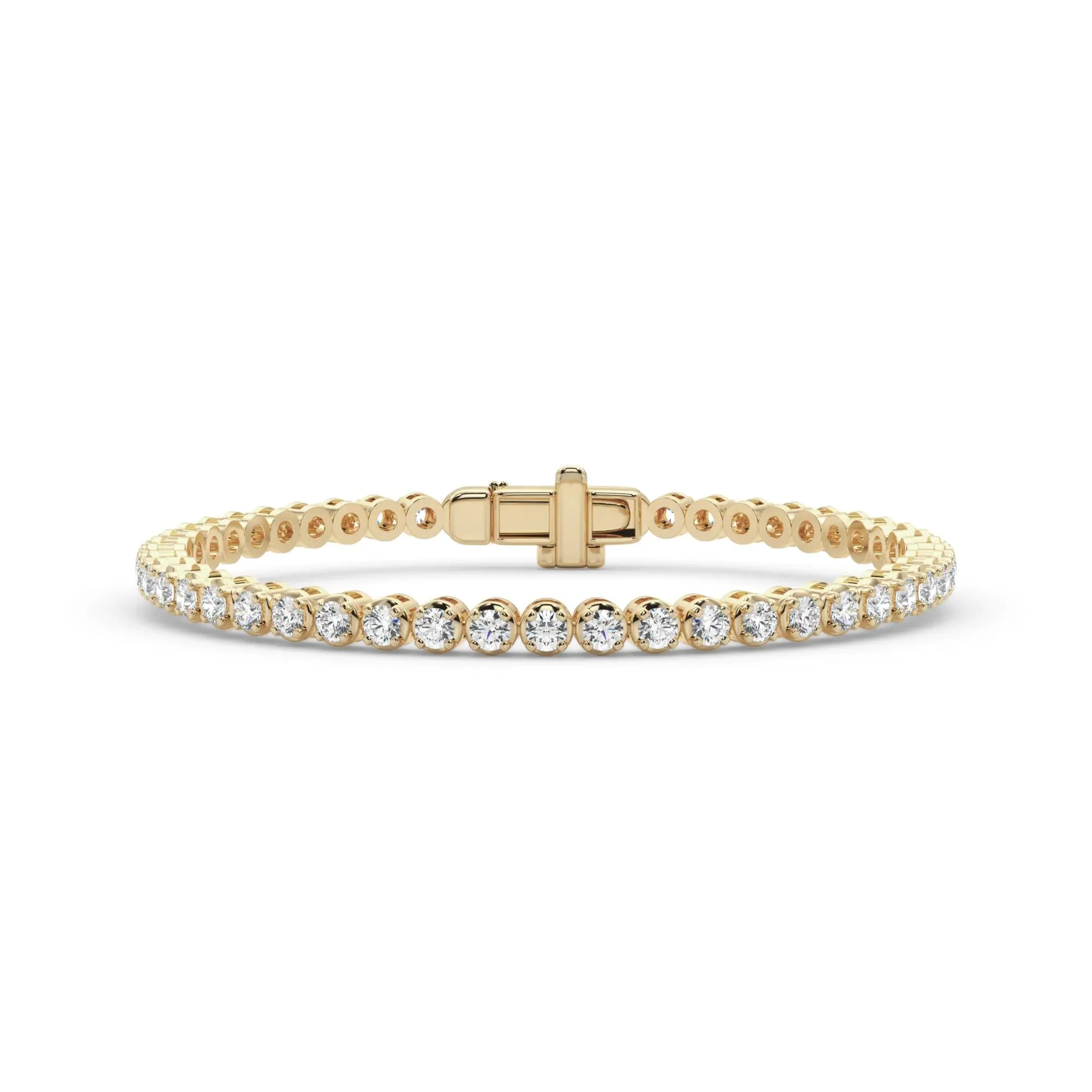 5 CT. Tw. Lab Grown Diamond Tennis Bracelet 14K Yellow Gold Size 2.00mm