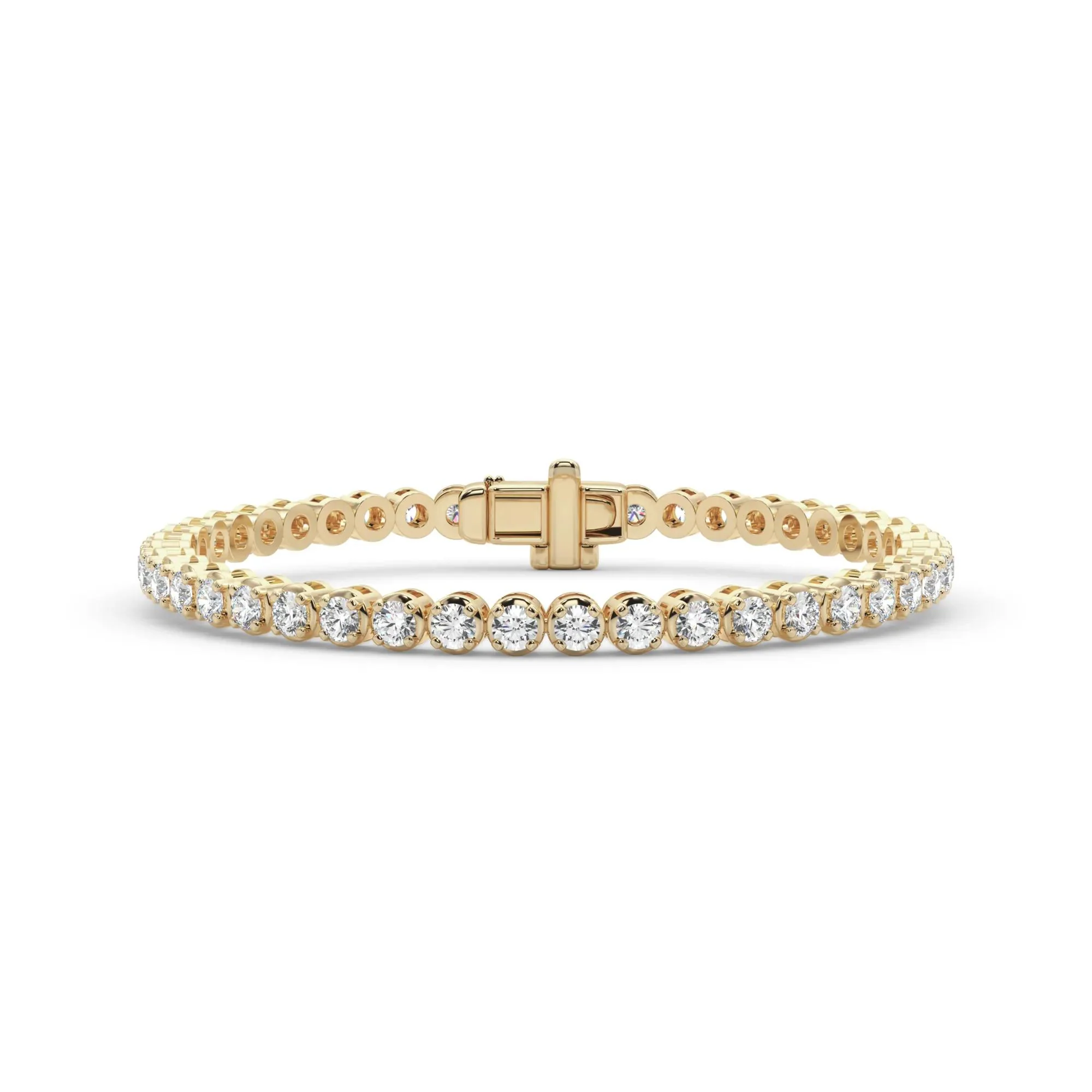 5 3/4 CT. Tw. Lab Grown Diamond Tennis Bracelet 14K Yellow Gold Size 2.00mm