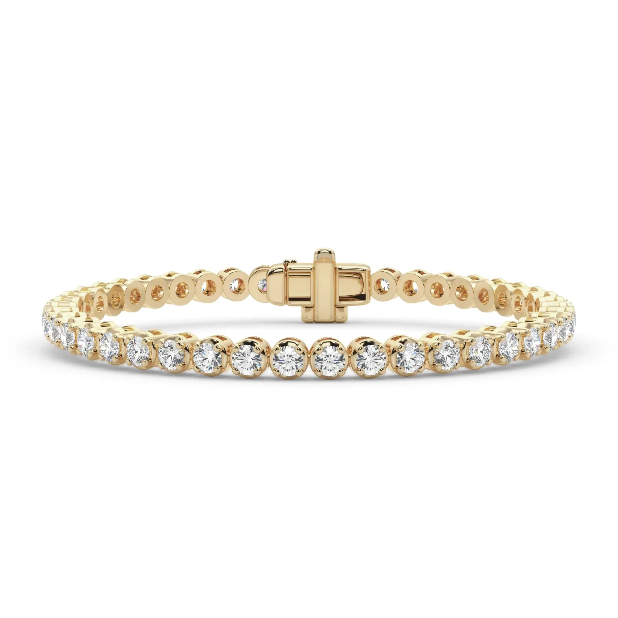 6 1/4 CT. Tw. Lab Grown Diamond Tennis Bracelet 14K Yellow Gold Size 2.00mm