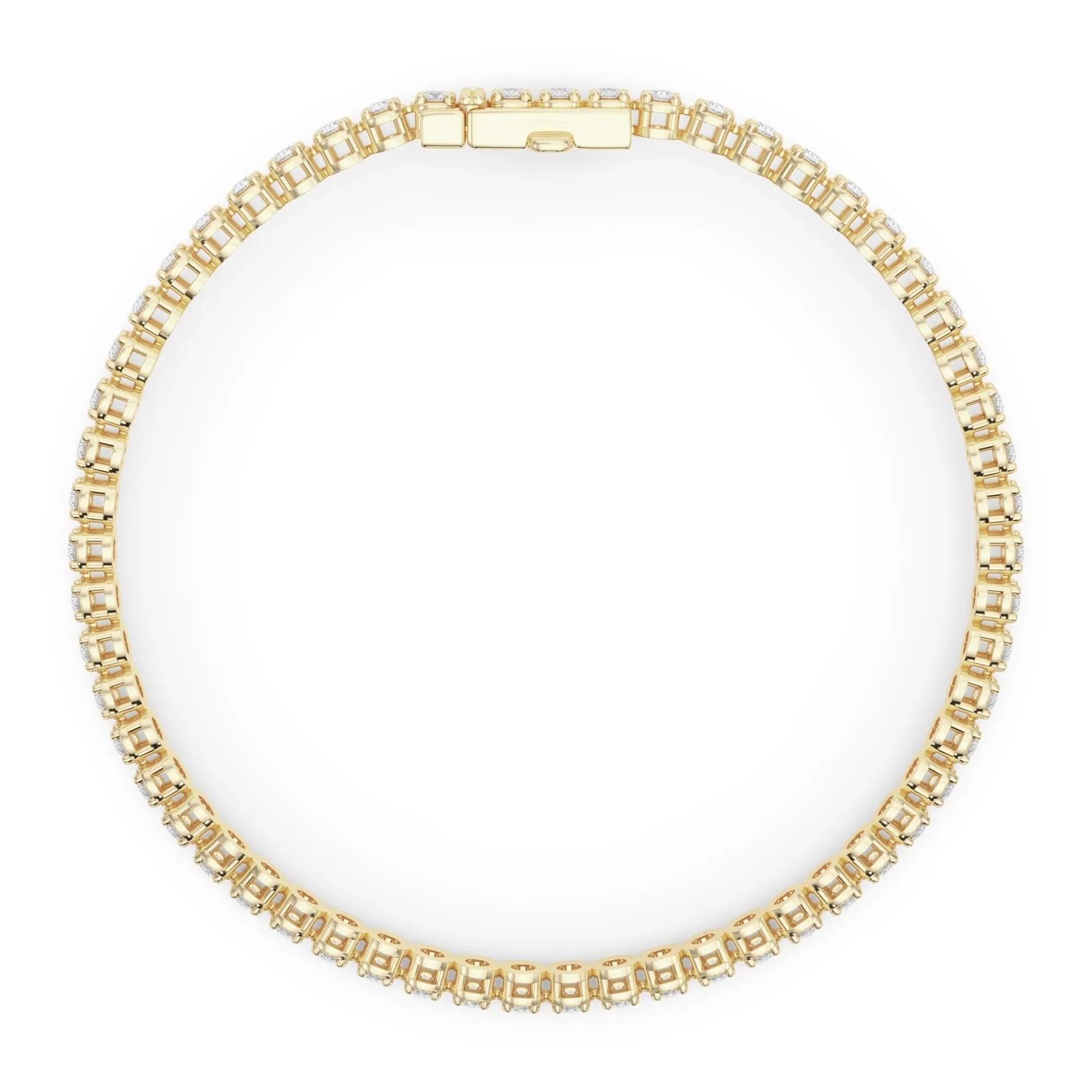 2 3/4 CT. Tw. Lab Grown Diamond Tennis Bracelet 14K Yellow Gold Size 2.00mm - Image 2