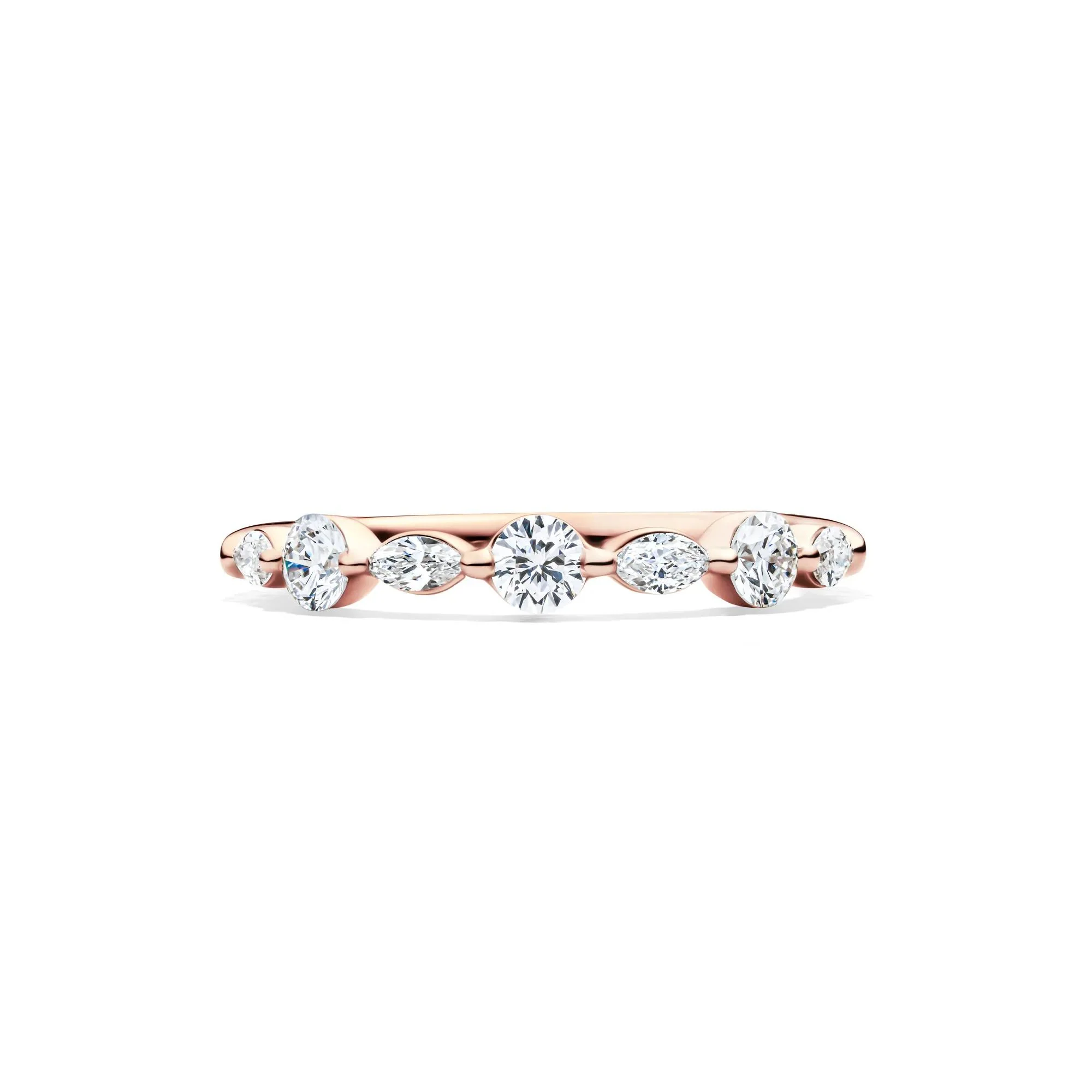 5/8 CT. Tw. Lab Grown Diamond Wedding Band Ring 14K Rose Gold Size 8 2mm