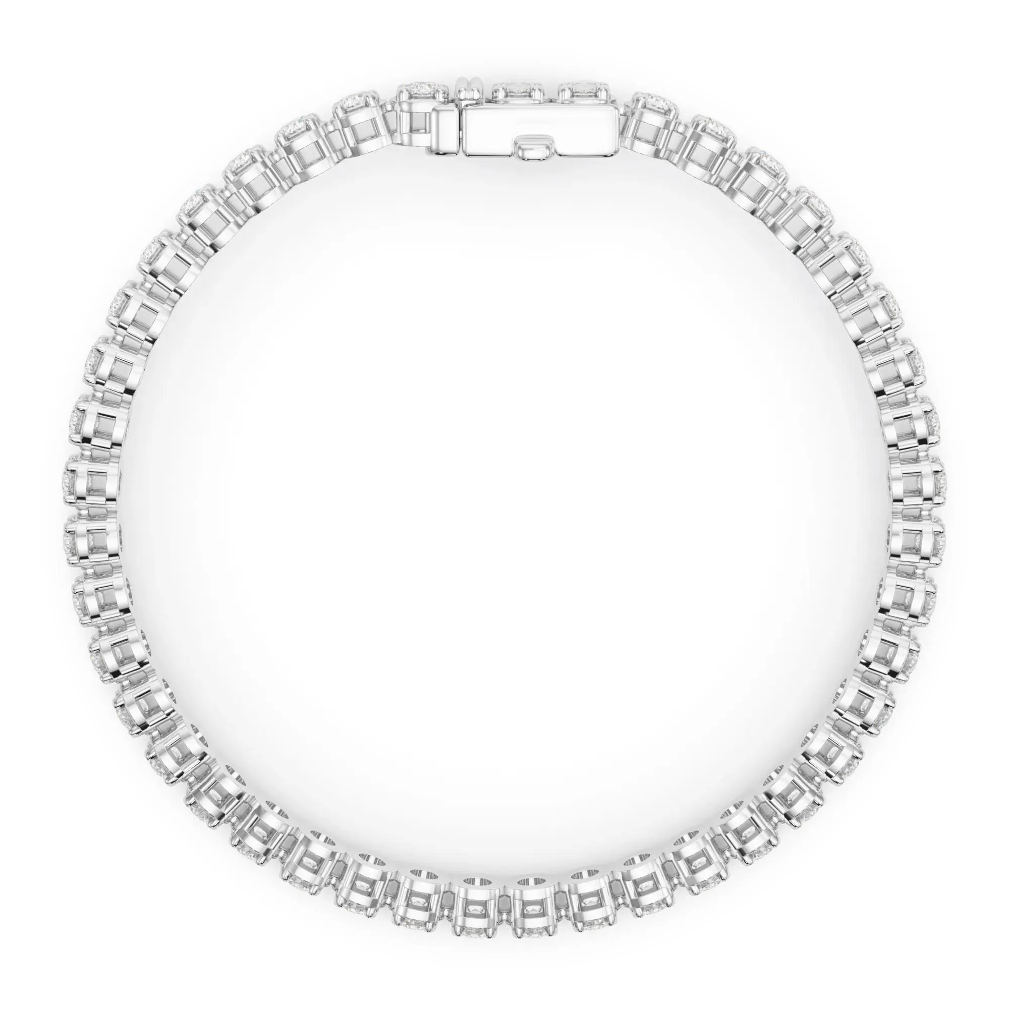 7 1/3 CT. Tw. Lab Grown Diamond Tennis Bracelet 14K White Gold Size 2.00mm - Image 2