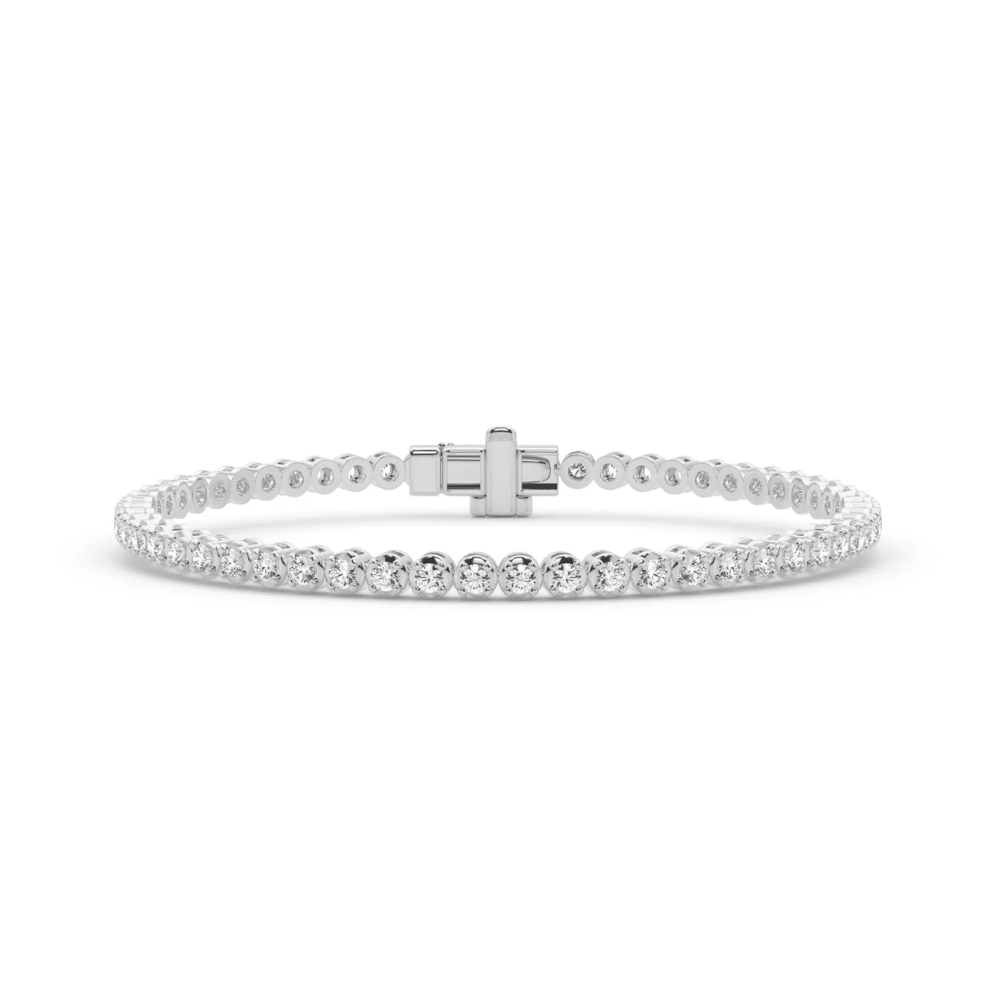 3/8 CT. Tw. Lab Grown Diamond Tennis Bracelet 14K White Gold Size 2.00mm