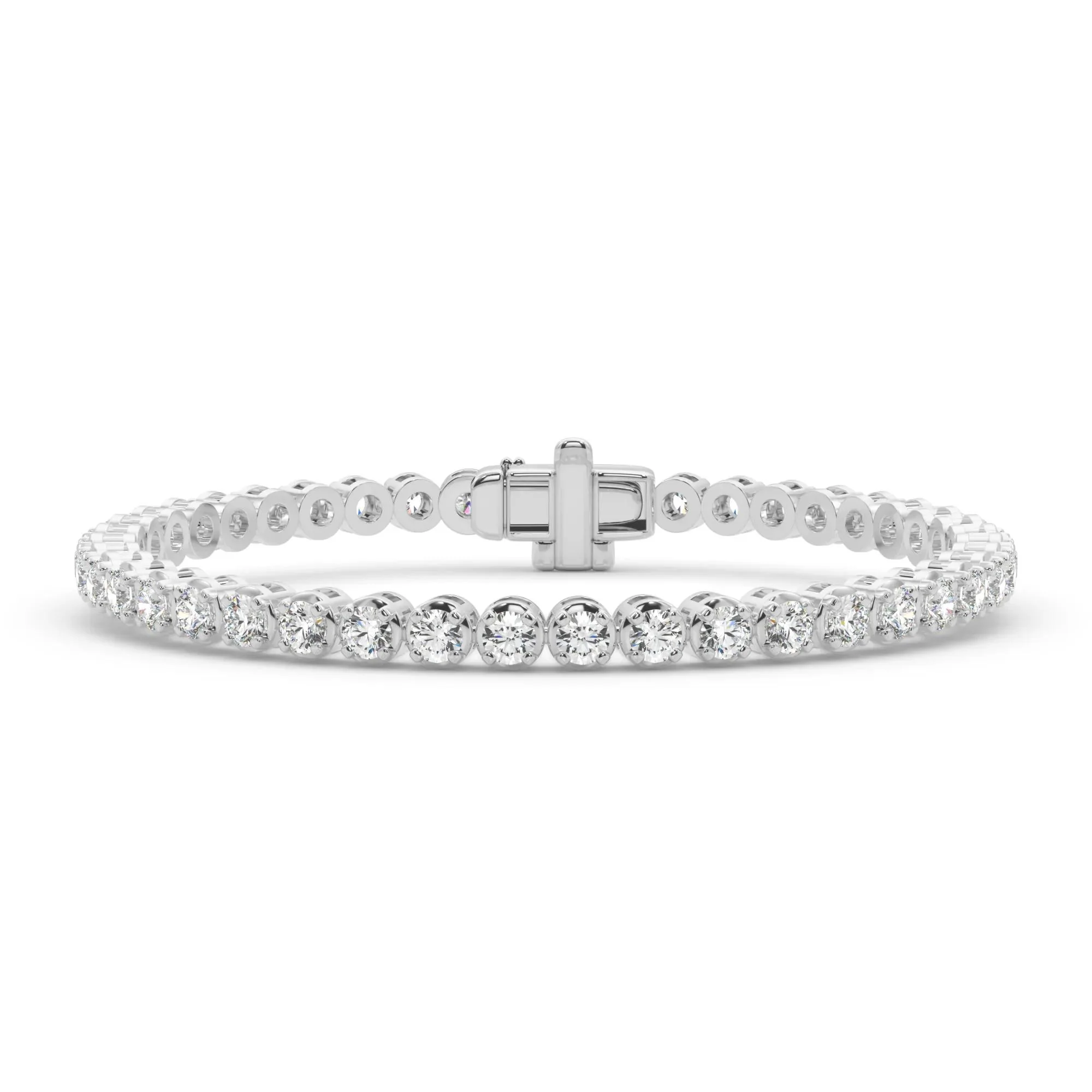 7 5/8 CT. Tw. Lab Grown Diamond Tennis Bracelet 14K White Gold Size 2.00mm