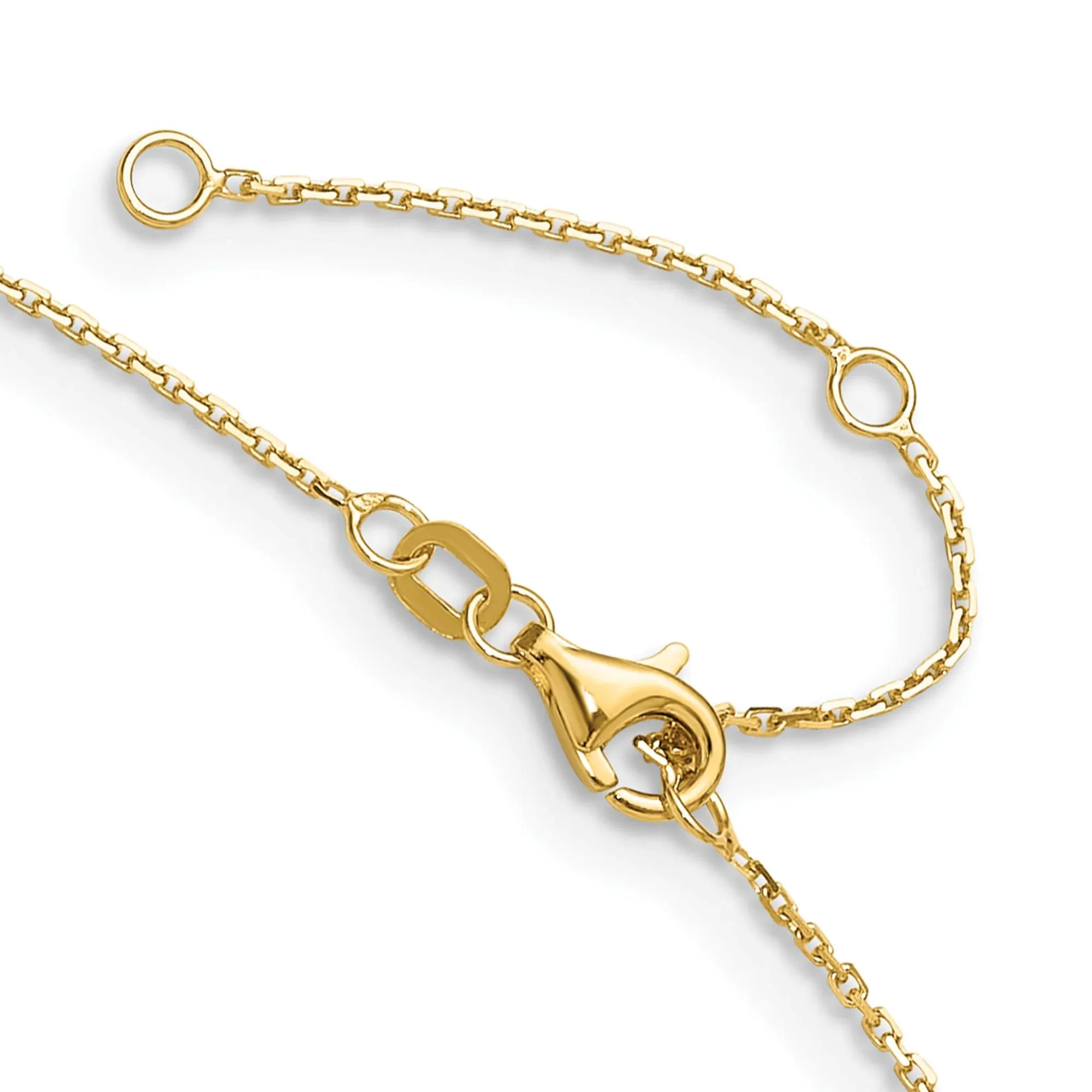 Butterfly Charm Necklace 14K Yellow Gold Size 8.50mm - Image 2