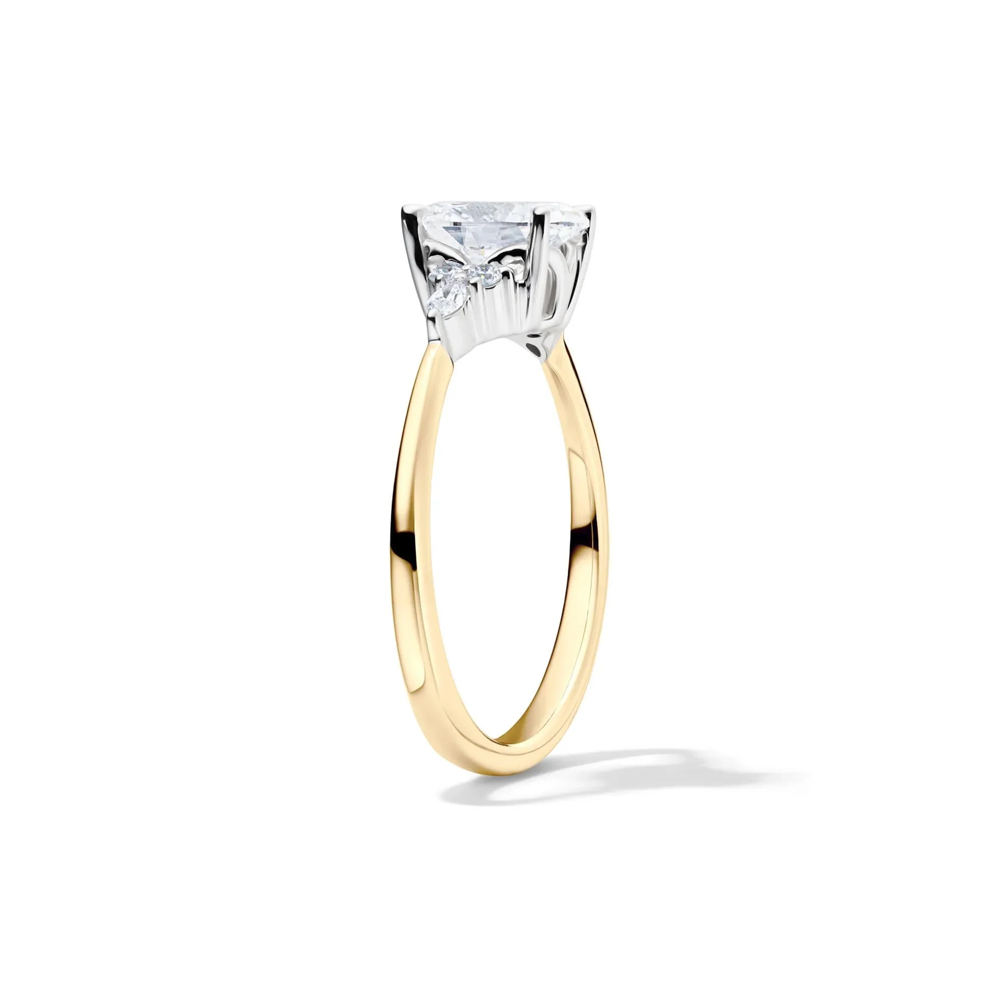 1 CT. Tw. Lab Grown Diamond Oval Engagement Ring 14K Yellow and White Gold Size 8.5 1mm - Image 3
