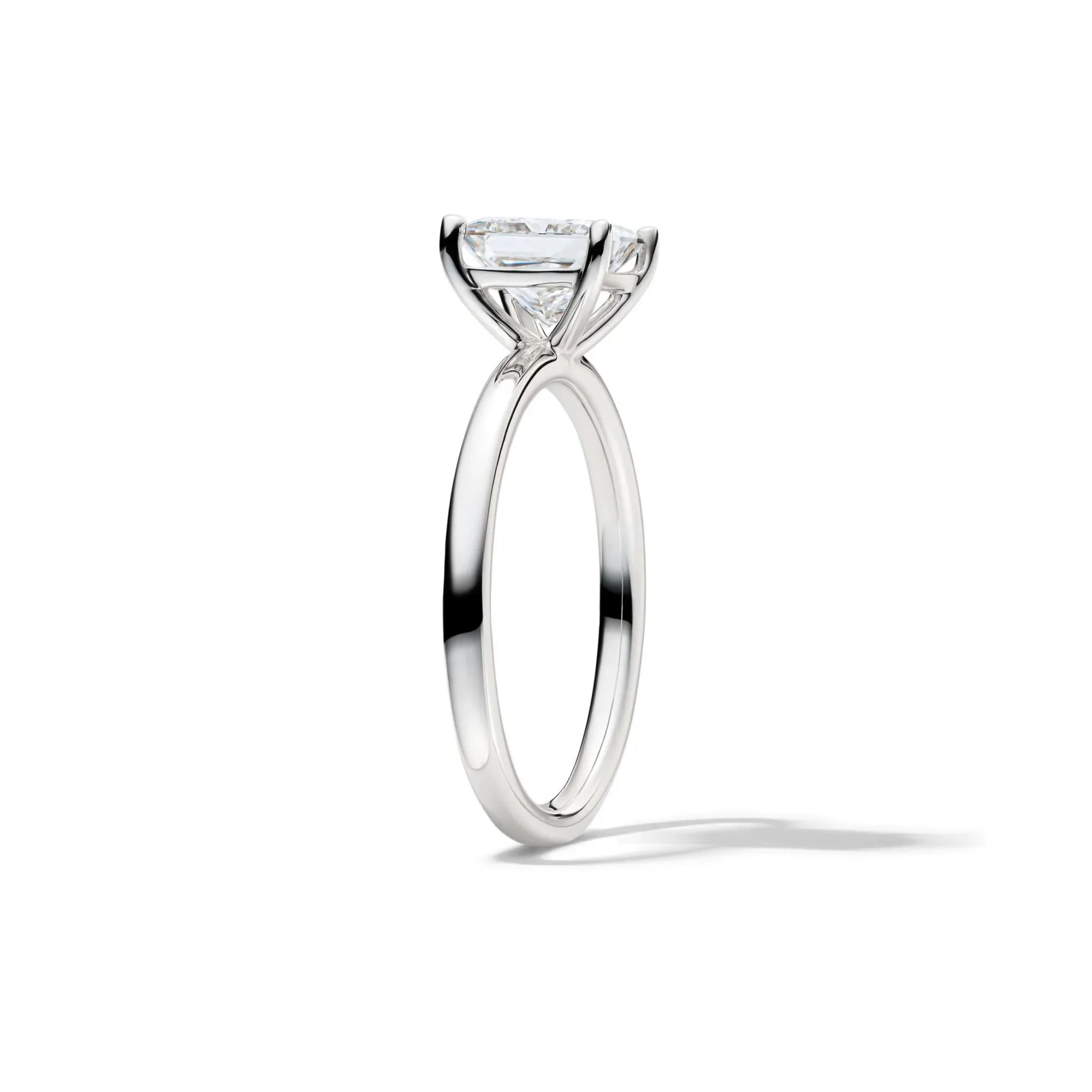 Lab Grown Diamond Princess-Cut Solitaire Engagement Ring 14K White Gold (1/2 CT.) Size 6.5 2mm - Image 3