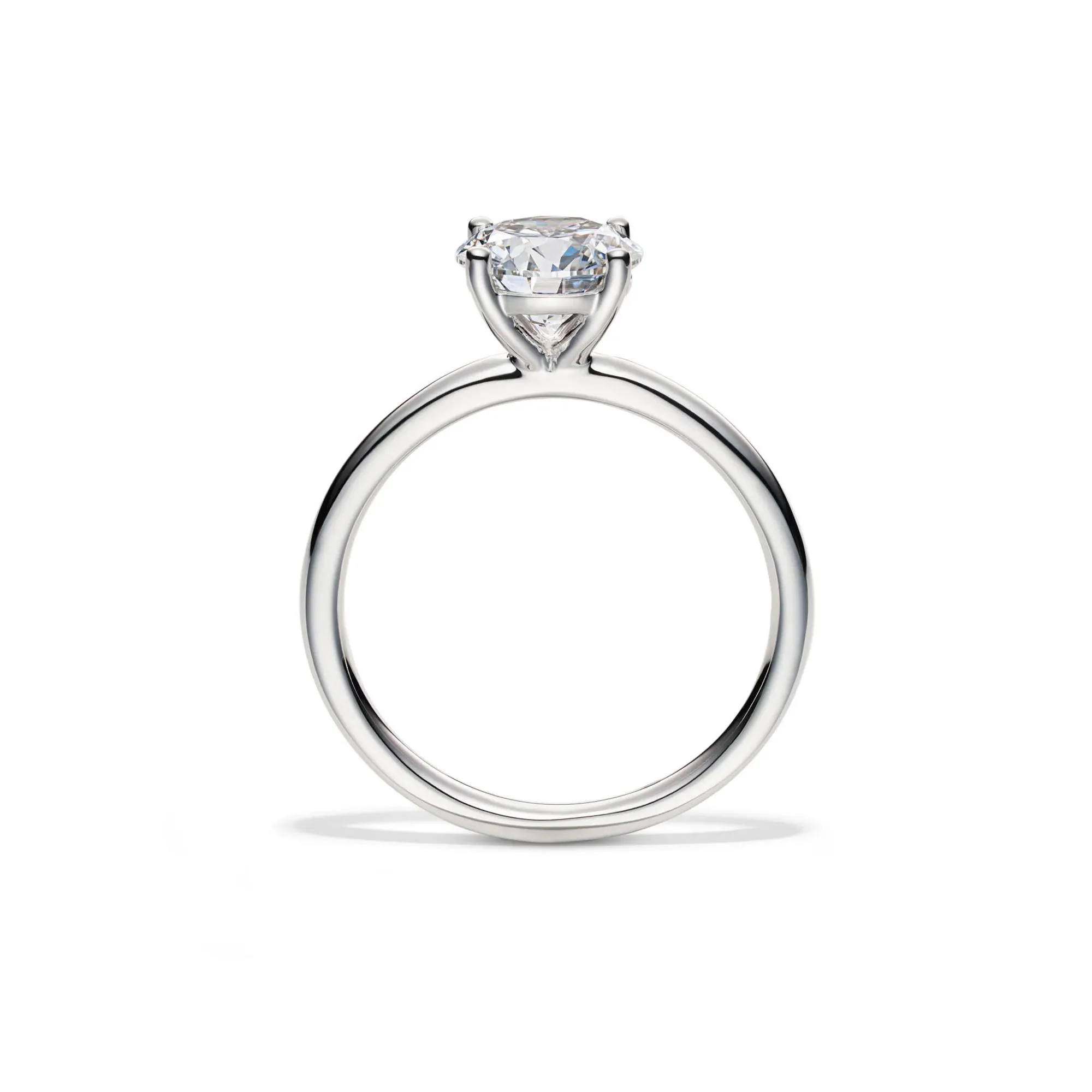 Lab Grown Diamond Solitaire Round Engagement Ring 14K White Gold (1/2 CT.) Size 11.5 2mm - Image 2