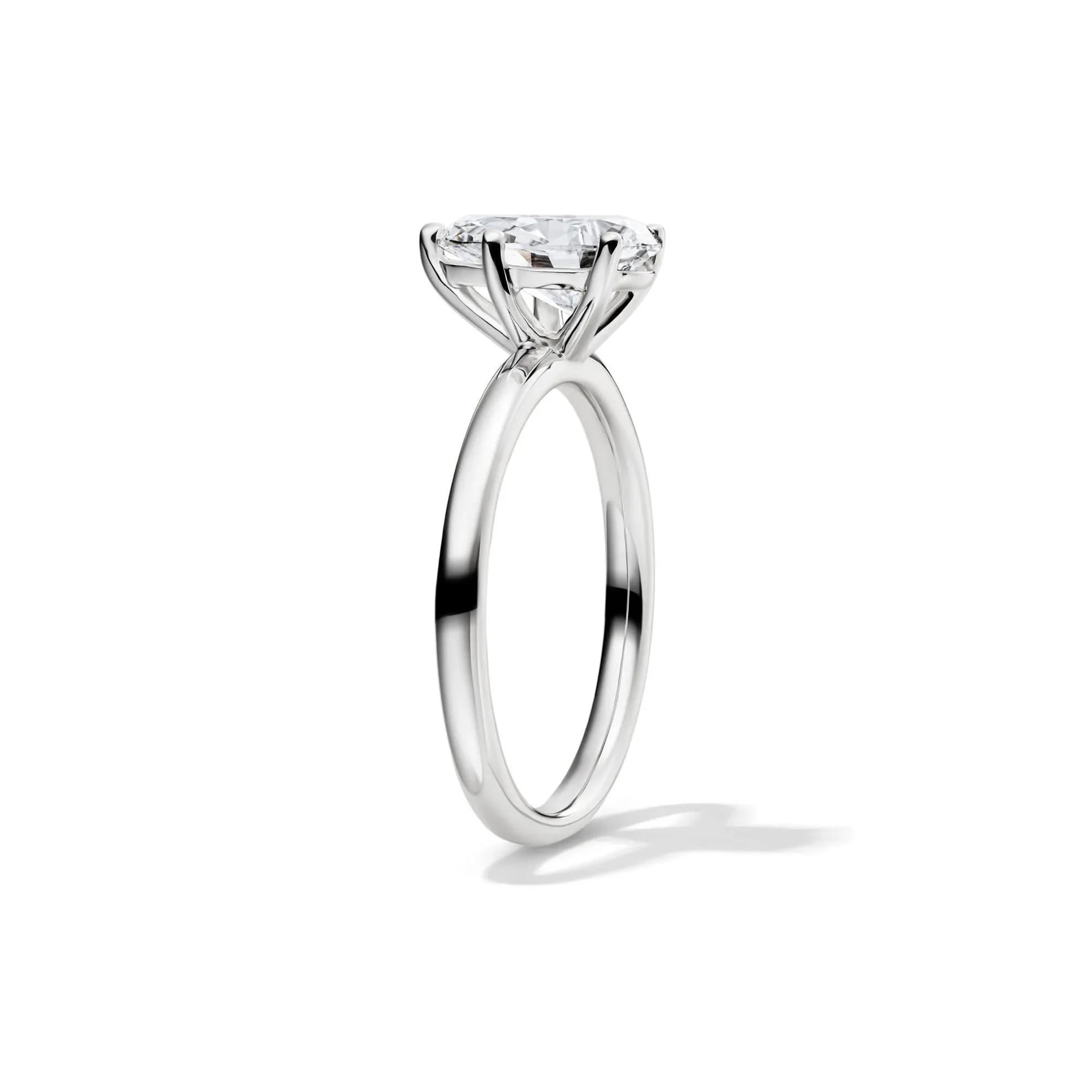 Lab Grown Diamond Pear-Shaped Solitaire Engagement Ring 14K White Gold (1/2 CT.) Size 11 2mm - Image 3