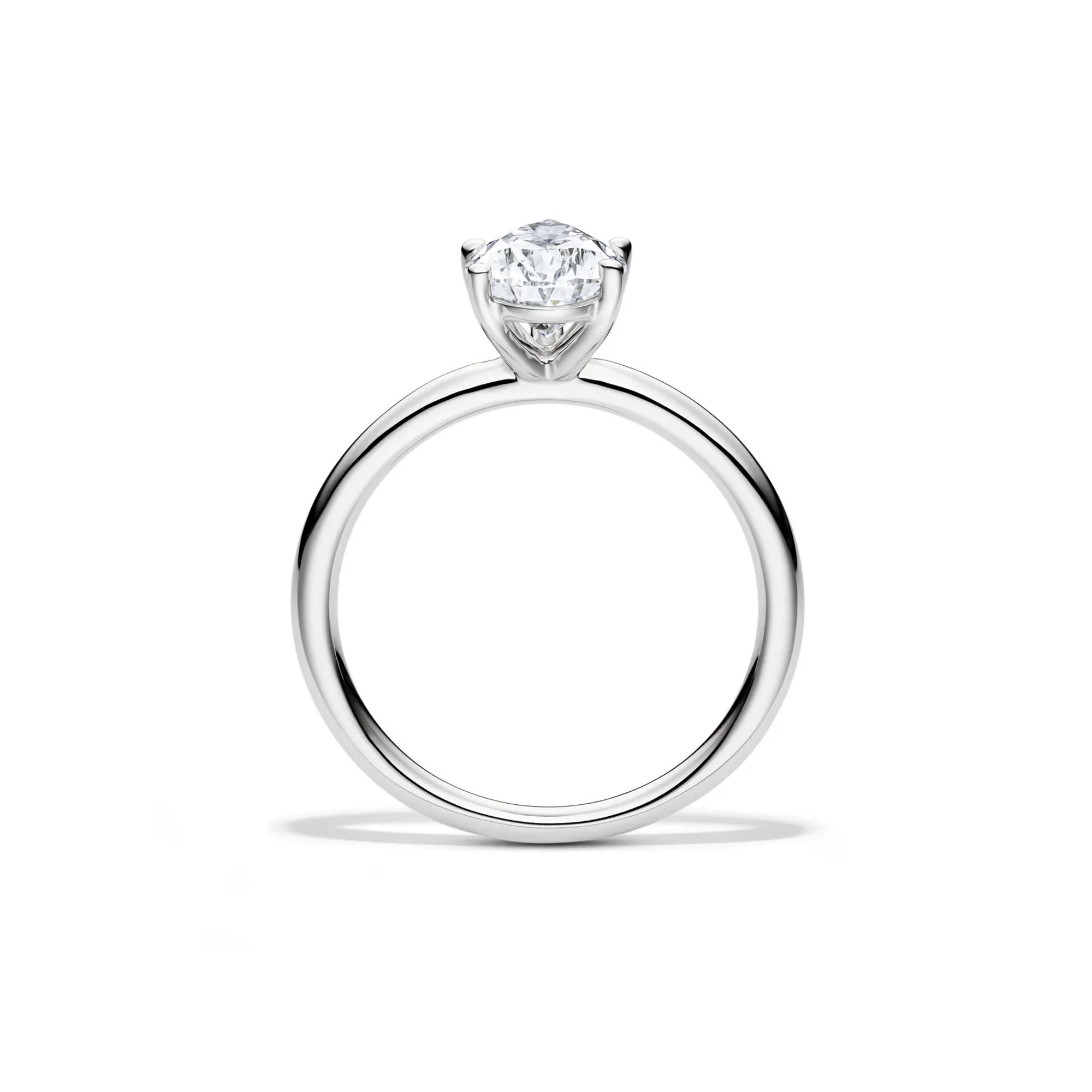 Lab Grown Diamond Pear-Shaped Solitaire Engagement Ring 14K White Gold (1/2 CT.) Size 9 2mm - Image 2