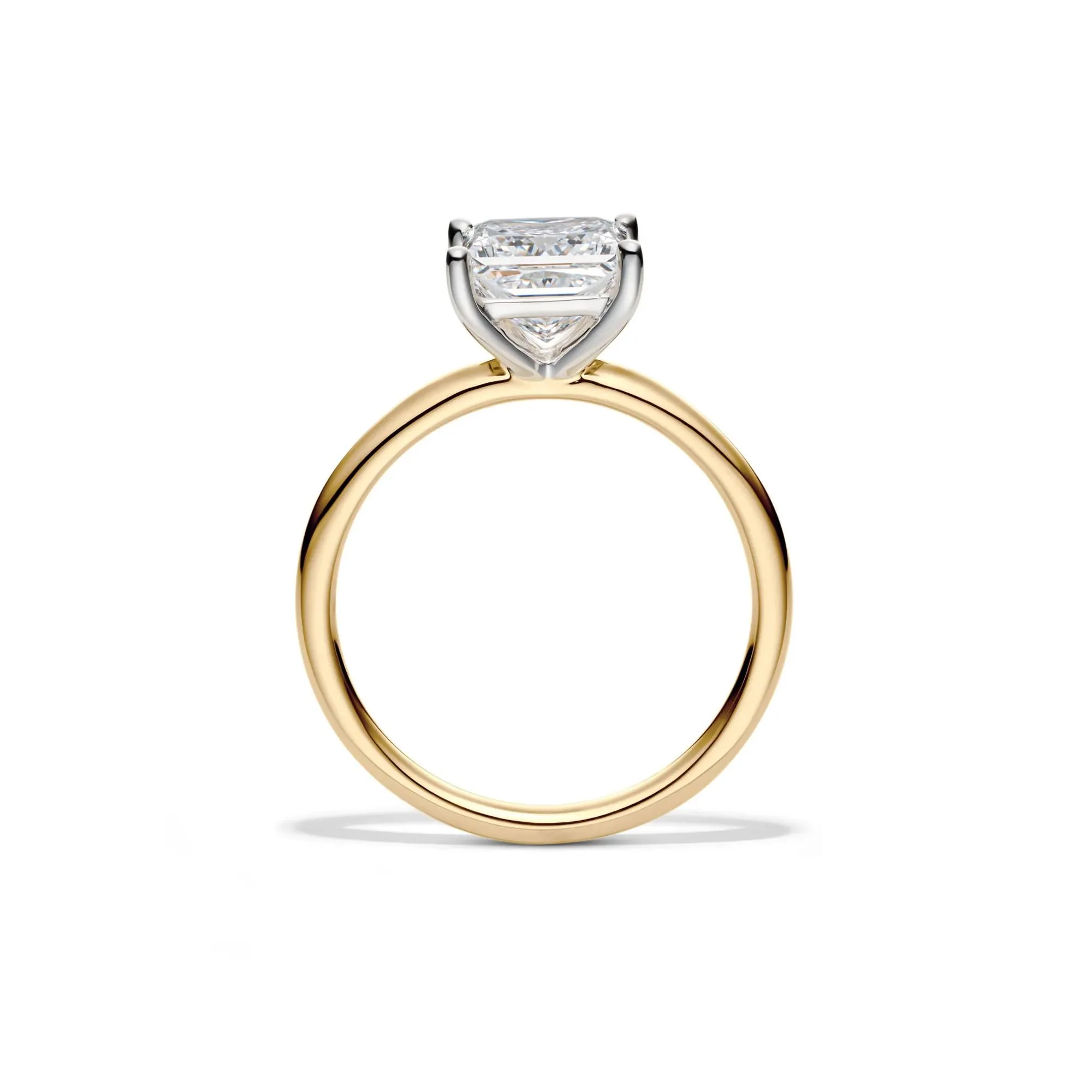 Lab Grown Diamond Princess-Cut Solitaire Engagement Ring 14K Yellow Gold (2 CT.) Size 4.5 2mm - Image 2