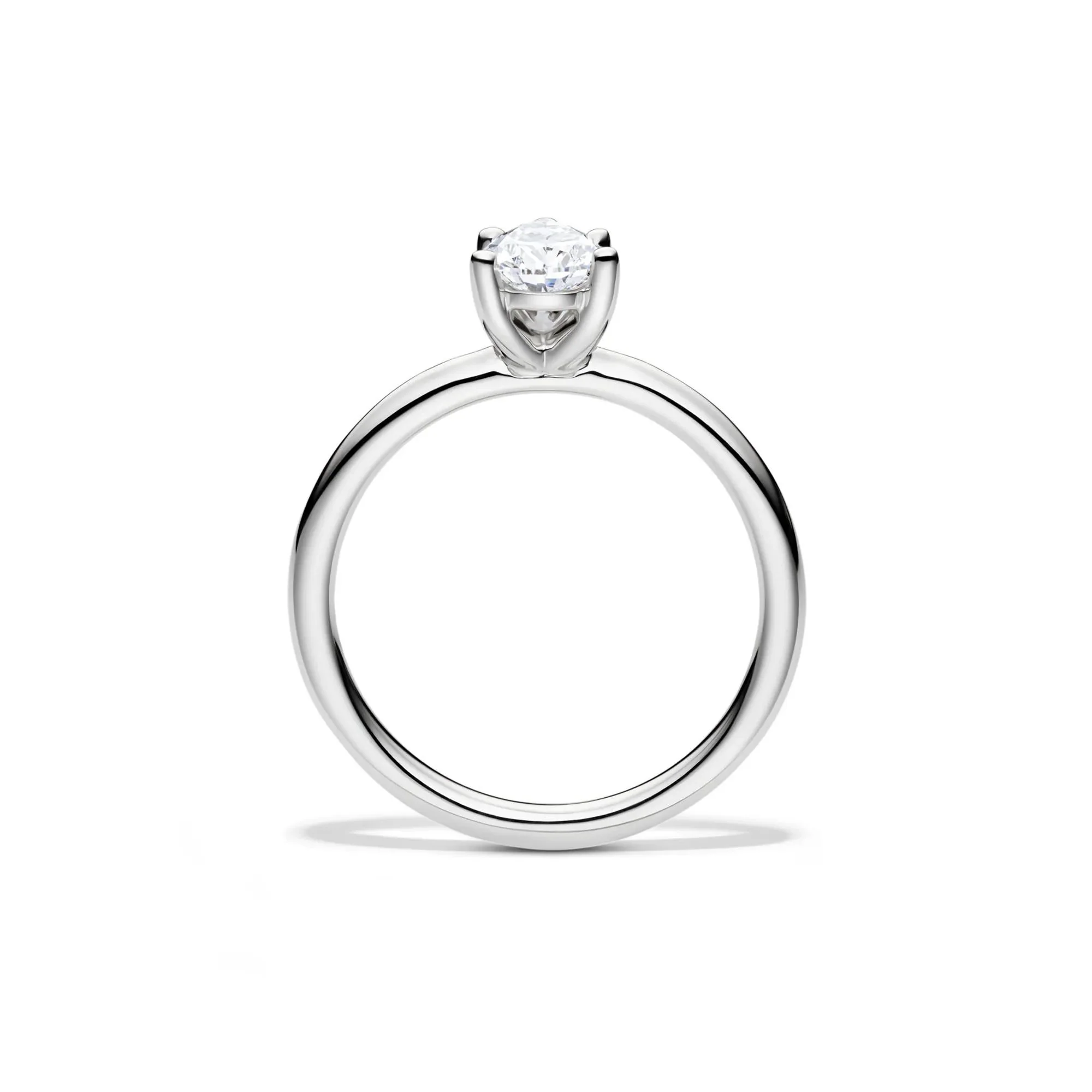 Lab Grown Diamond Pear-Shaped Solitaire Engagement Ring 14K White Gold (3/4 CT.) Size 6 2mm - Image 2