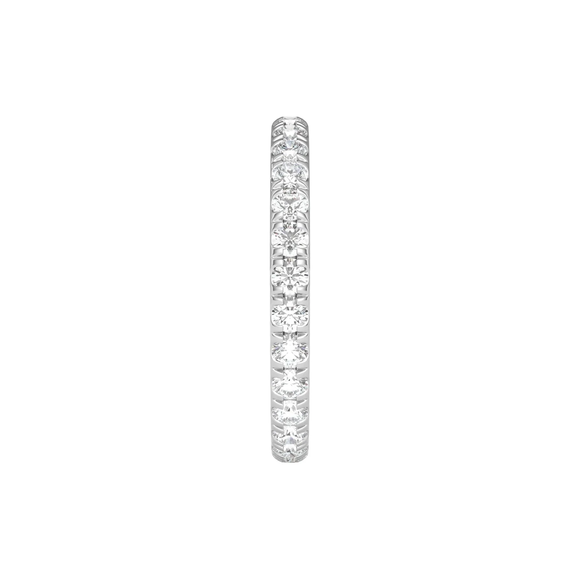 1 CT. Tw. Lab Grown Diamond Comfort Fit Eternity Band Ring 14K White Gold Round Brilliant Cut Size 4.5 2mm - Image 3