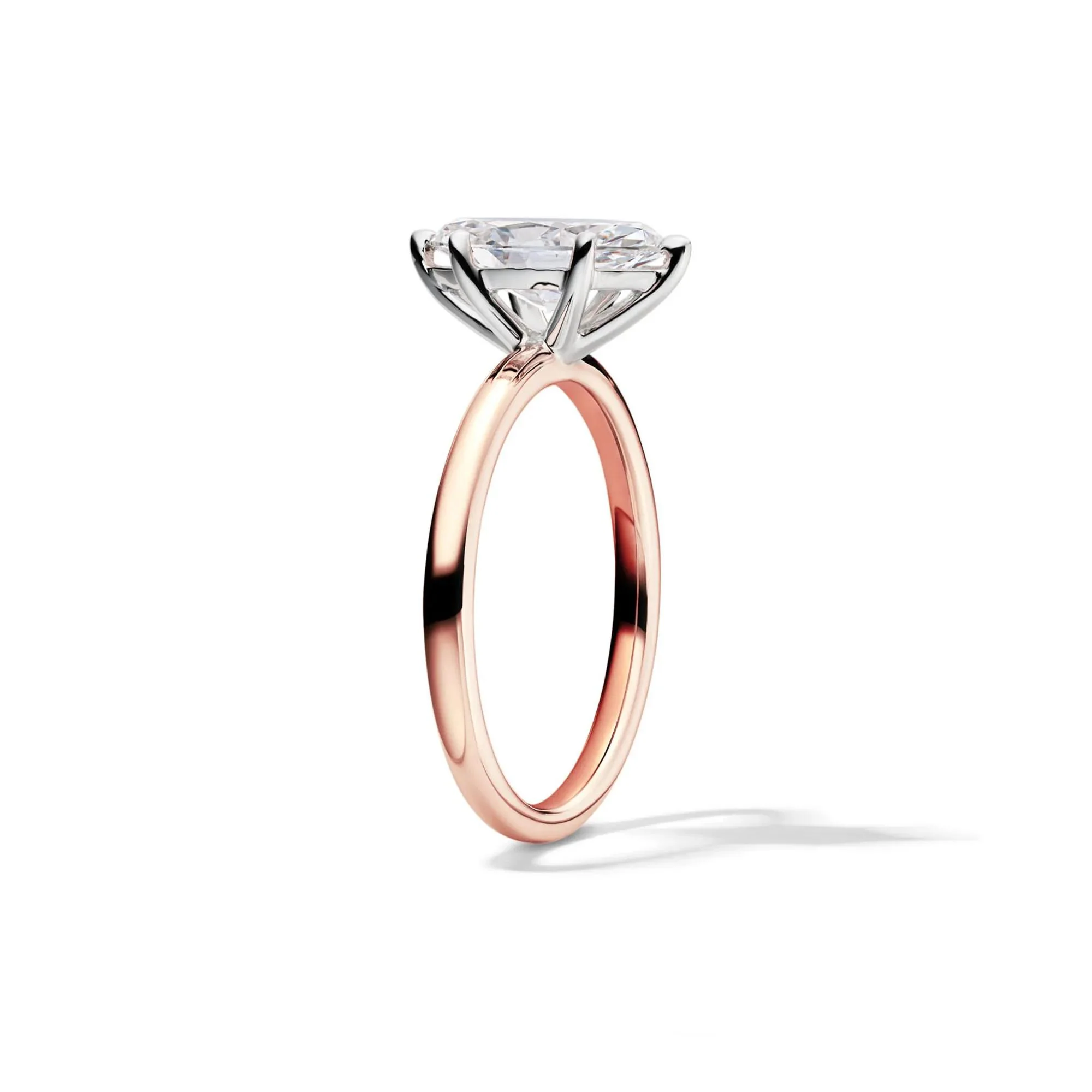 Lab Grown Diamond Solitaire Marquise Engagement Ring 14K Rose Gold (1/2 CT.) Size 5 2mm - Image 3