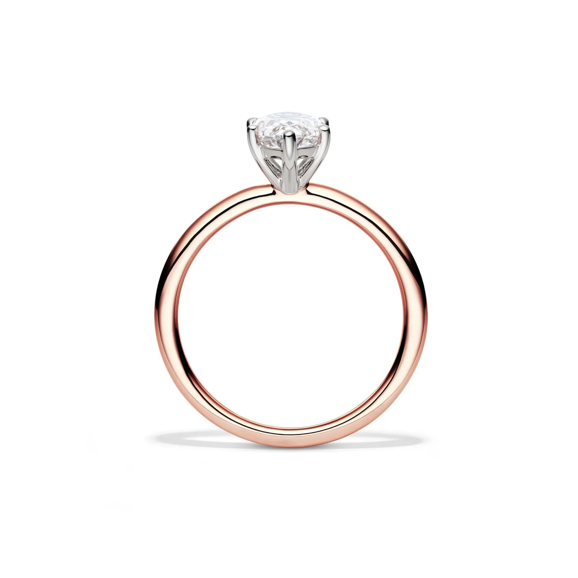 Lab Grown Diamond Solitaire Marquise Engagement Ring 14K Rose Gold (1/2 CT.) Size 8.5 2mm - Image 2