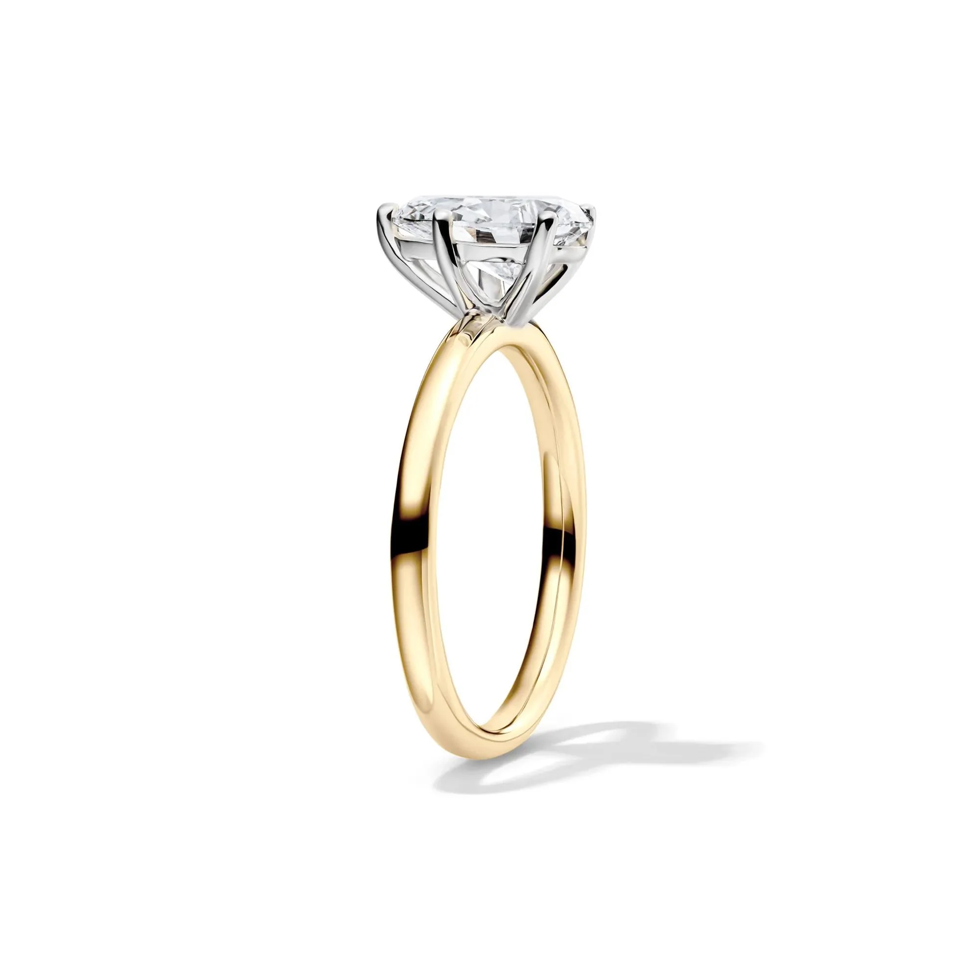 Lab Grown Diamond Pear-Shaped Solitaire Engagement Ring 14K Yellow Gold (1/2 CT.) Size 5.5 2mm - Image 3