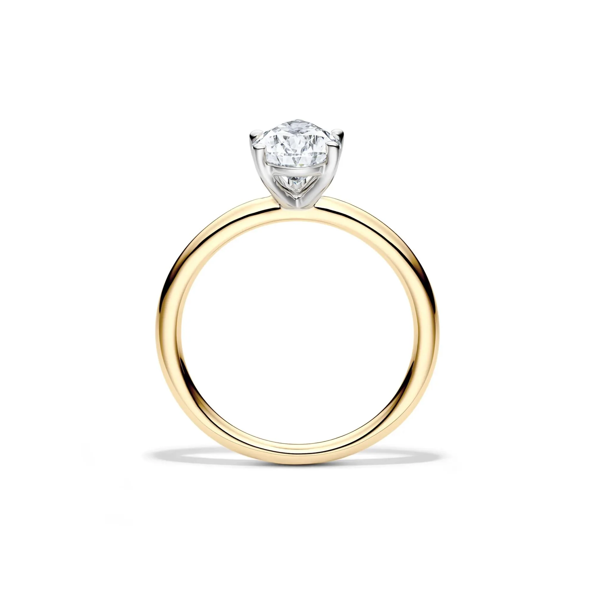 Lab Grown Diamond Pear-Shaped Solitaire Engagement Ring 14K Yellow Gold (1/2 CT.) Size 8.5 2mm - Image 2