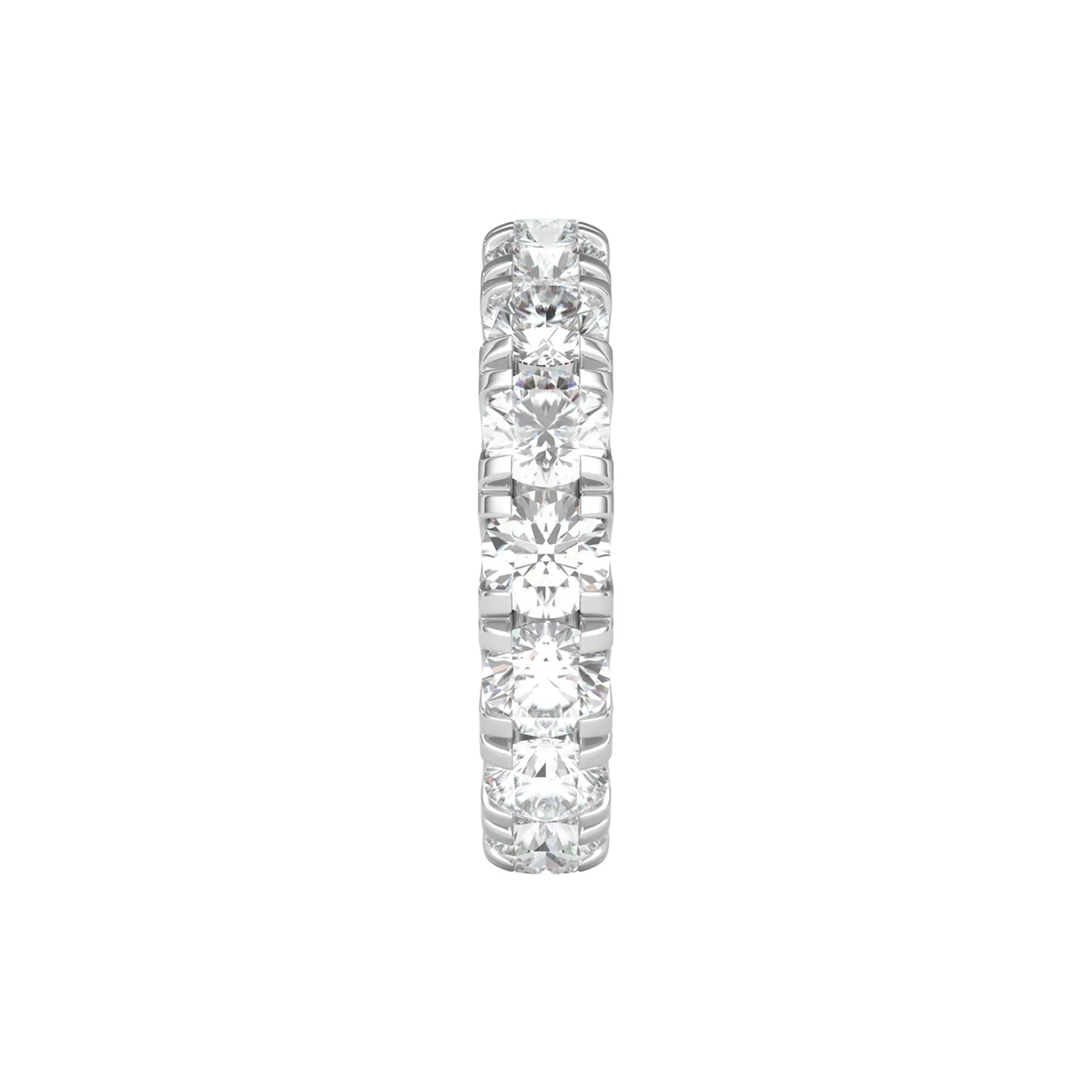 5 CT. Tw. Lab Grown Diamond Wedding Band Ring with Eternity Setting 14K White Gold Size 5 2mm - Image 3