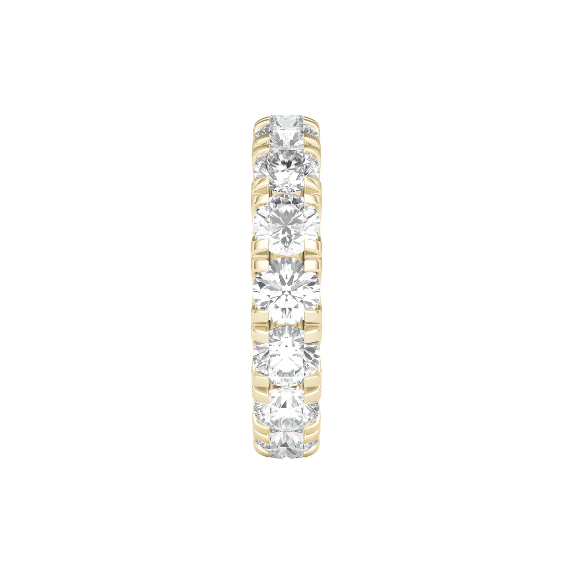 5 CT. Tw. Lab Grown Diamond Comfort Fit Eternity Band Ring 14K Yellow Gold Round Brilliant Cut Size 4.5 2mm - Image 3