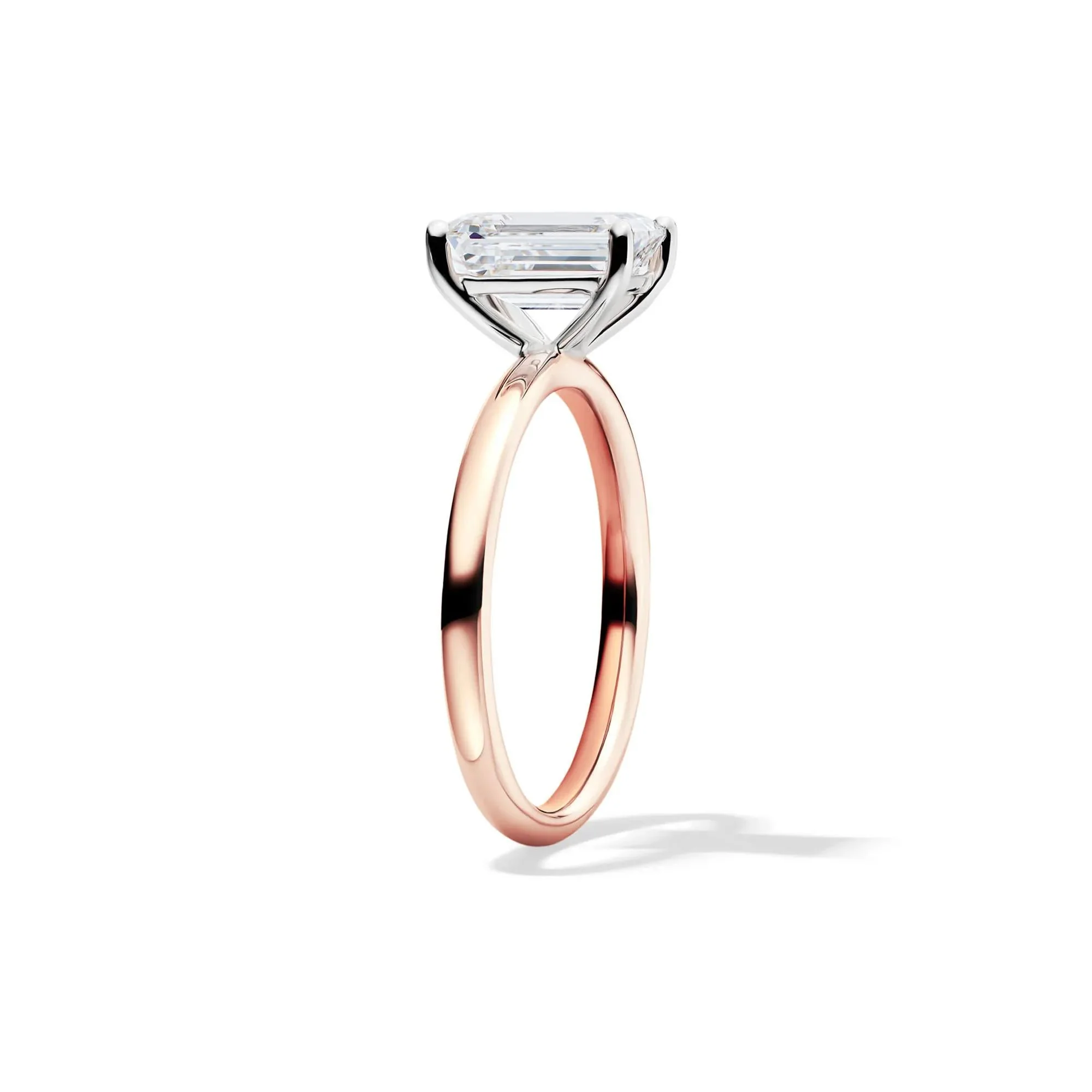 Lab Grown Diamond Emerald-Cut Solitaire Ring 14K Rose Gold (2 CT.) Size 6.5 2mm - Image 3