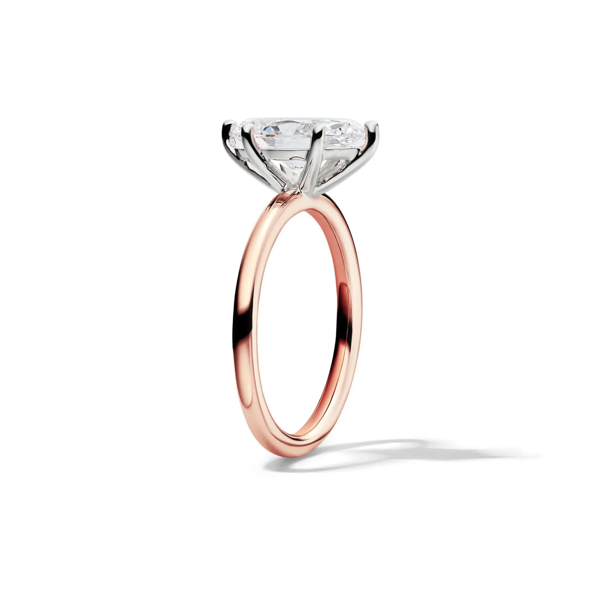 Lab Grown Diamond Solitaire Marquise Engagement Ring 14K Rose Gold (2 CT.) Size 4 2mm - Image 3