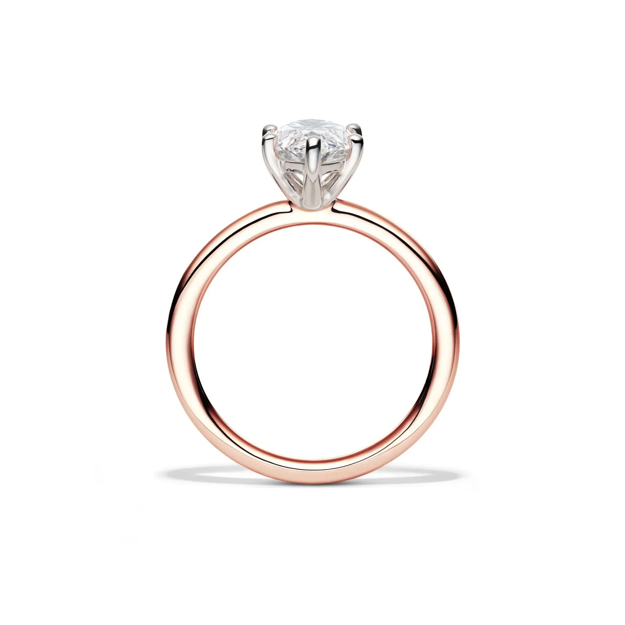 Lab Grown Diamond Solitaire Marquise Engagement Ring 14K Rose Gold (2 CT.) Size 8.5 2mm - Image 2
