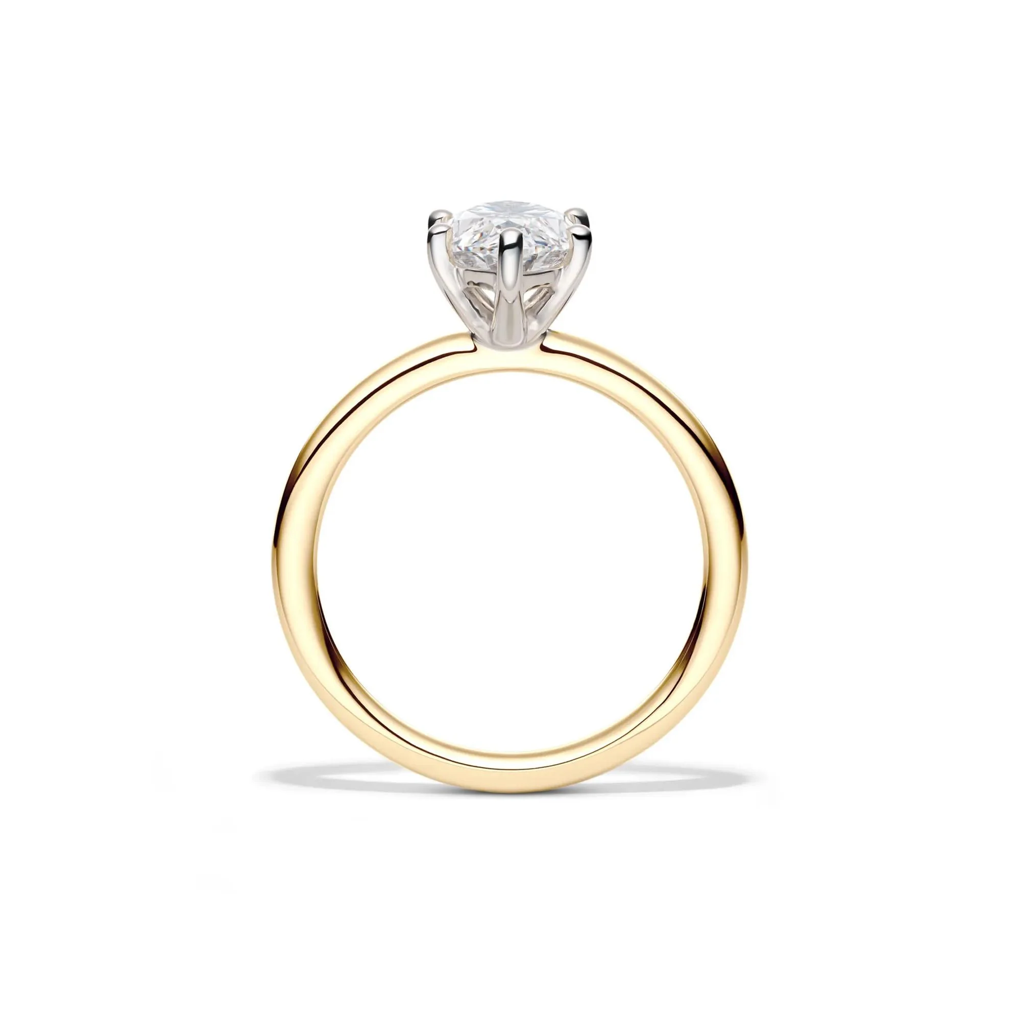 Lab Grown Diamond Solitaire Marquise Engagement Ring 14K Yellow Gold (2 CT.) Size 11.5 2mm - Image 2