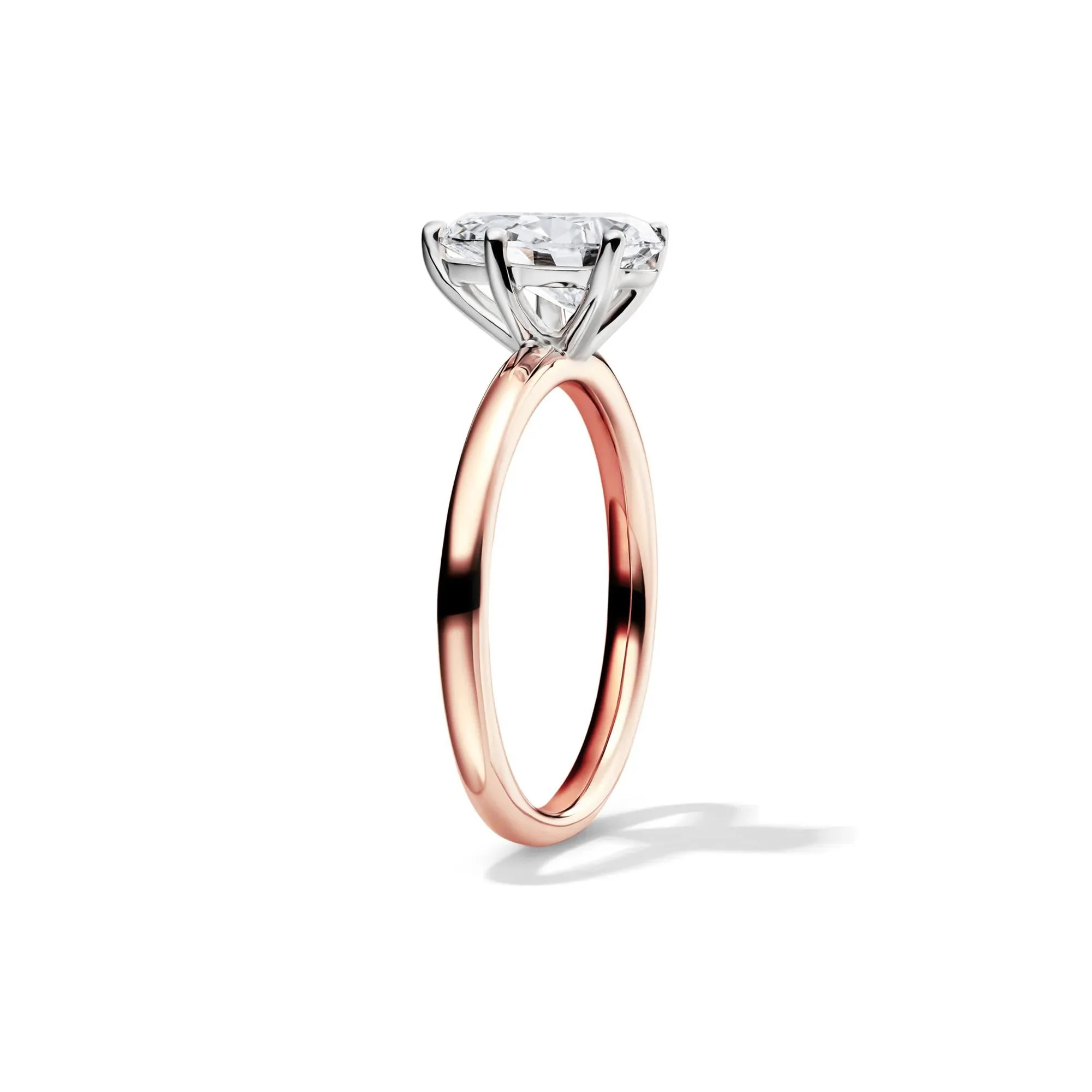 Lab Grown Diamond Pear-Shaped Solitaire Engagement Ring 14K Rose Gold (1/2 CT.) Size 7 2mm - Image 3