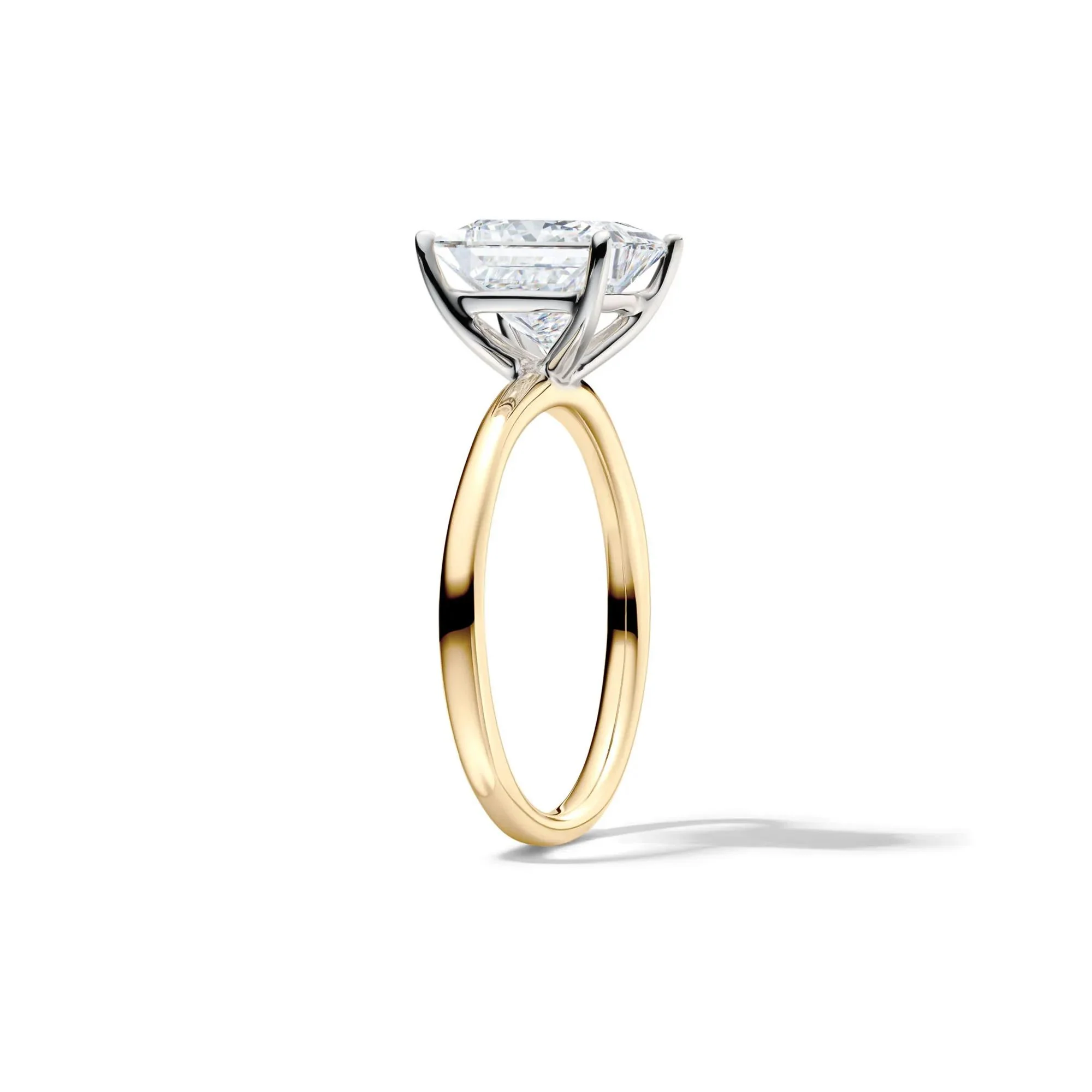 Lab Grown Diamond Princess-Cut Solitaire Engagement Ring 14K Yellow Gold (3 CT.) Size 6.5 2mm - Image 3