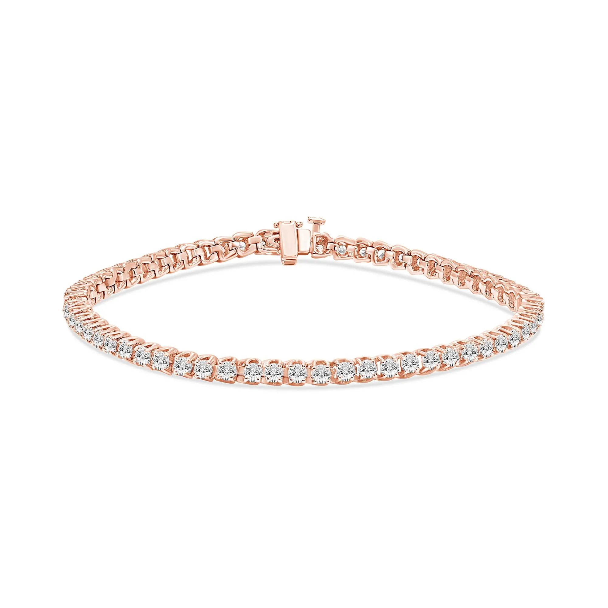 7 CT. Tw. Diamond Tennis Bracelet 10K Rose Gold Size 4.80mm