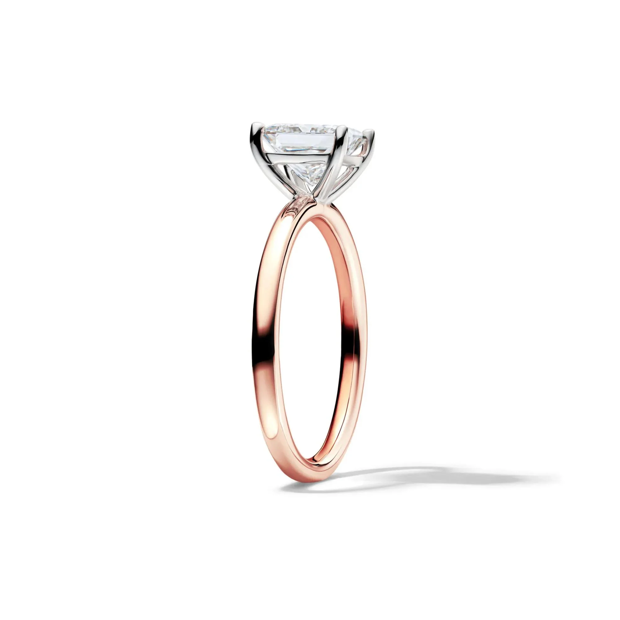 Lab Grown Diamond Princess-Cut Solitaire Engagement Ring 14K Rose Gold (1/2 CT.) Size 8.5 2mm - Image 3