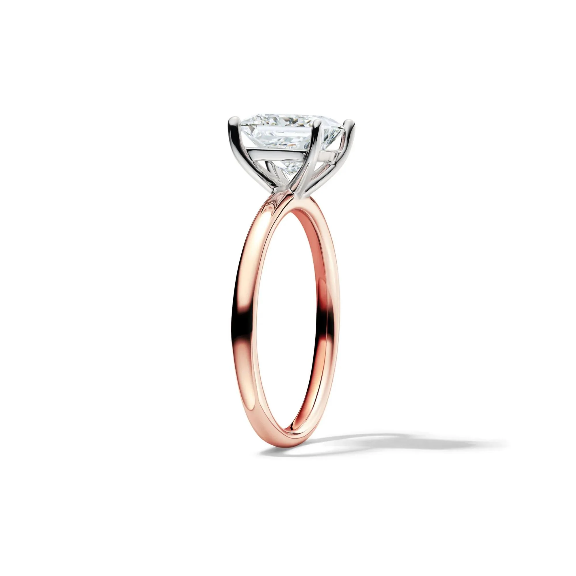 2 CT. Tw. Lab Grown Diamond Princess-Cut Solitaire Engagement Ring 14K Rose Gold Size 8 2mm - Image 3