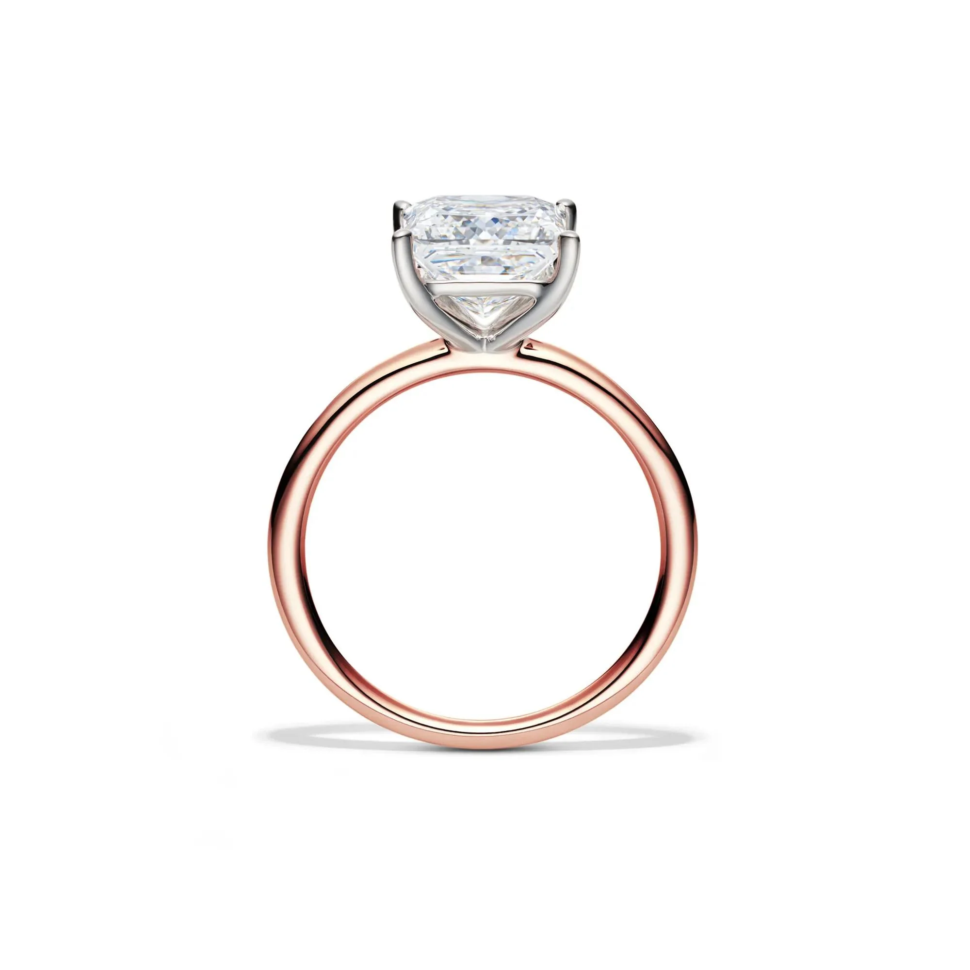 Lab Grown Diamond Princess-Cut Solitaire Engagement Ring 14K Rose Gold (3 CT.) Size 10 2mm - Image 2